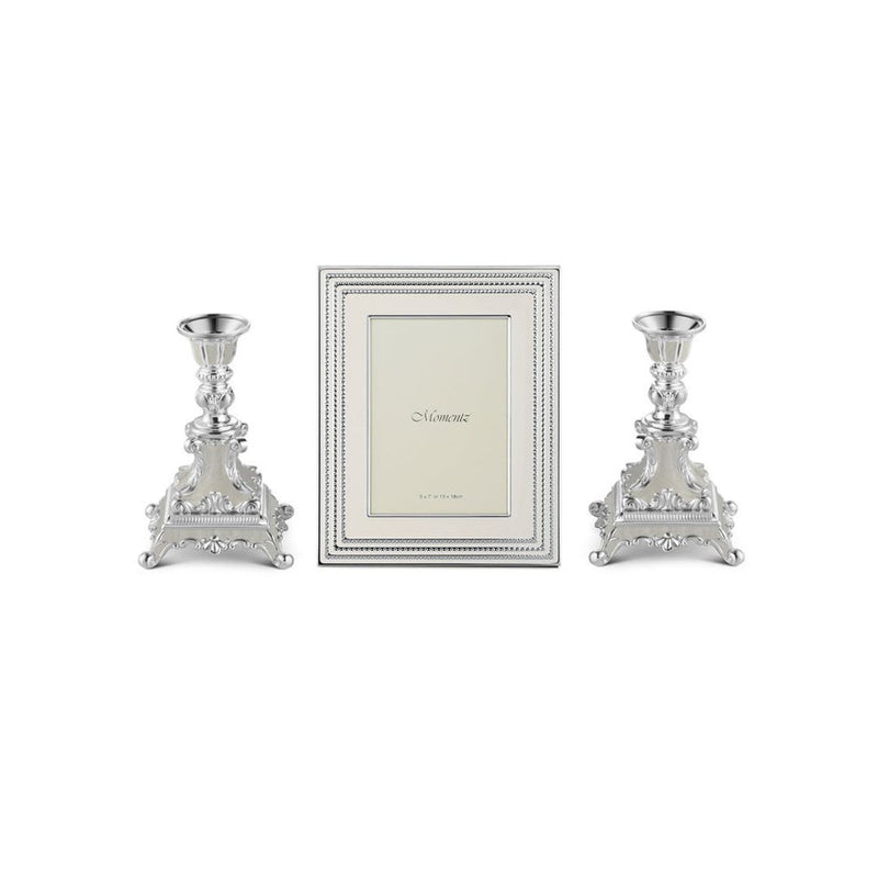 Photoframe with pair of candle White