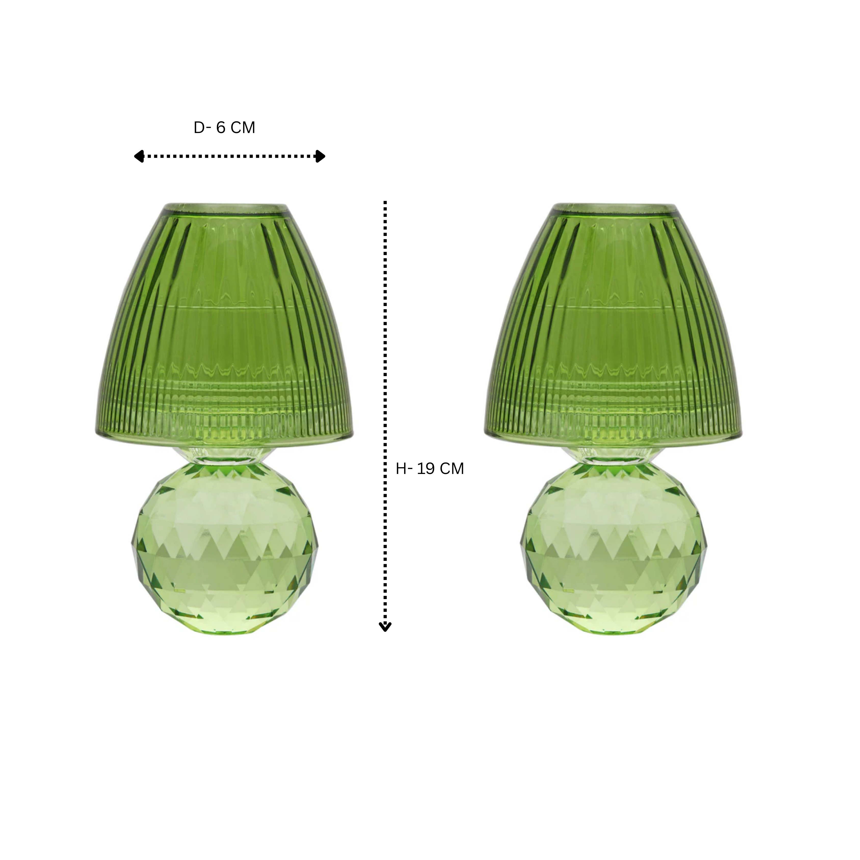 Set of 2 Crystal Candle Holder