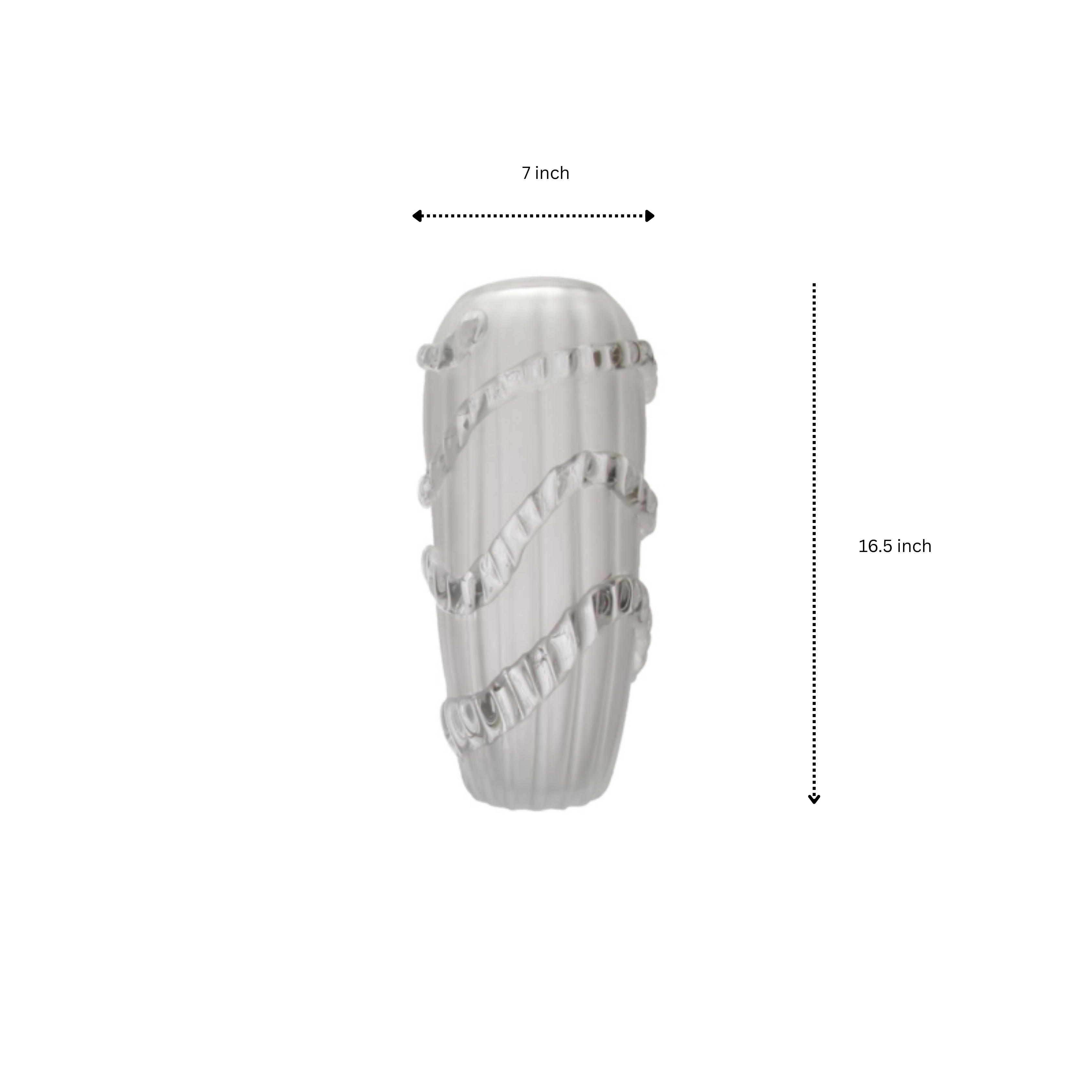 CRYSTAL WHIRL VASE Large