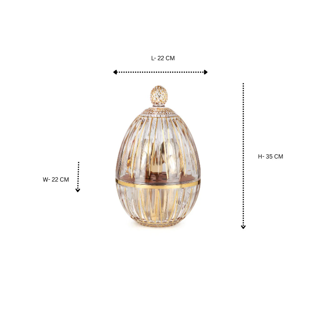 Egg Shape Glass Cutlery Holder