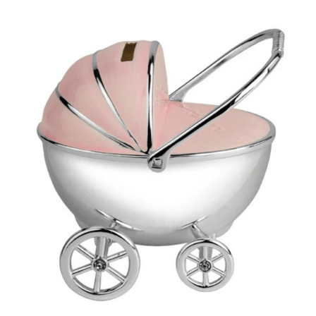 Baby Carriage Money Bank – Pink