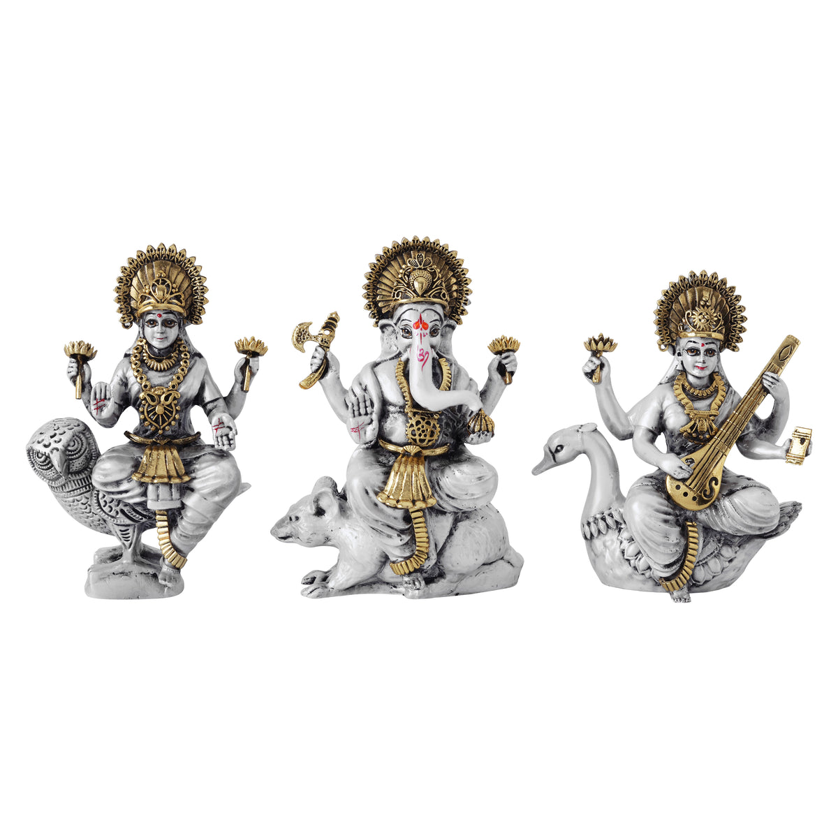 Divine Laxmi Ganesh Saraswati Dual Tone