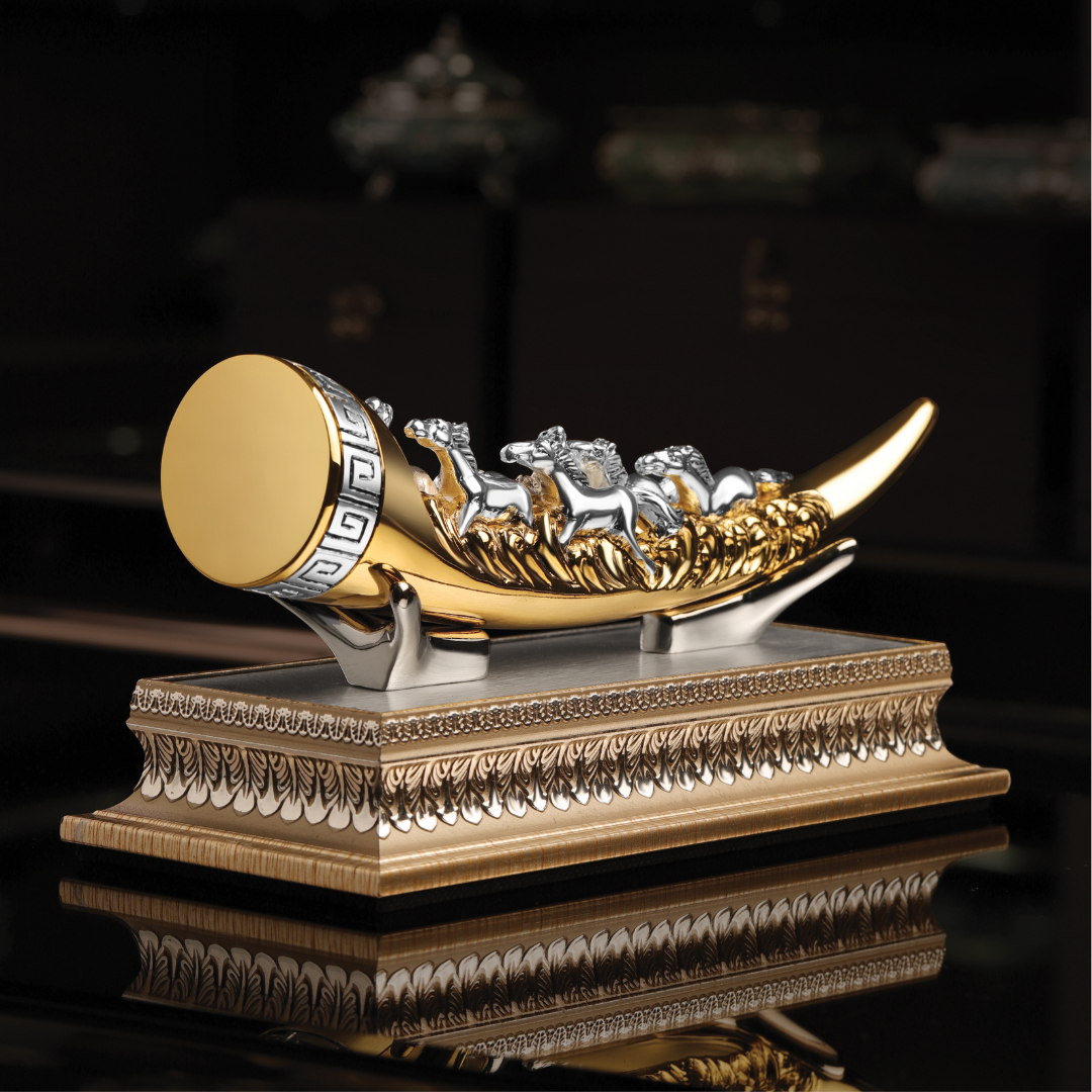 Luxury Running Horses Dual Tone Horn