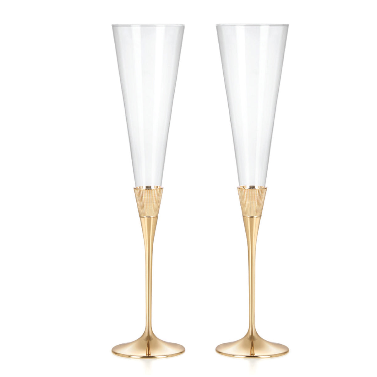 Champagne Flute Set Of 2 Gold