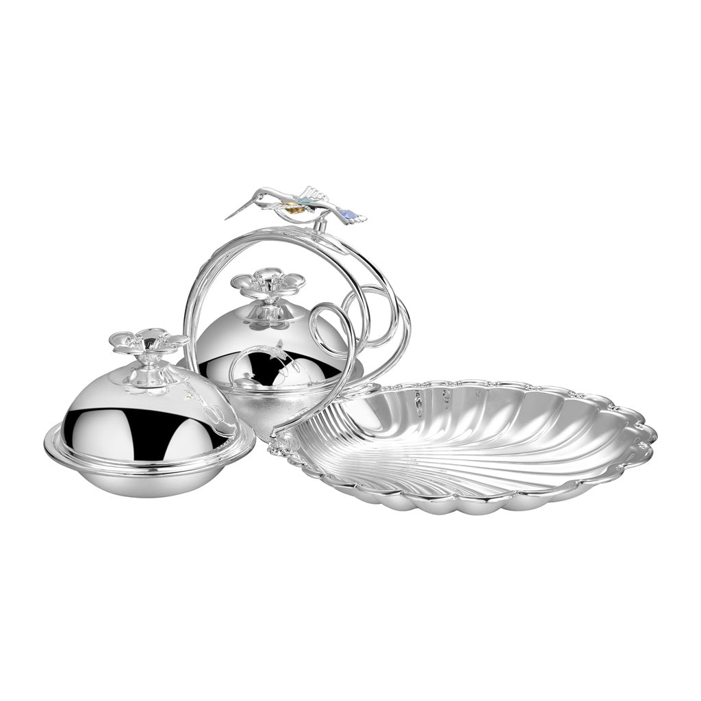 Sea Shell Platter With 2 Serving Bowl