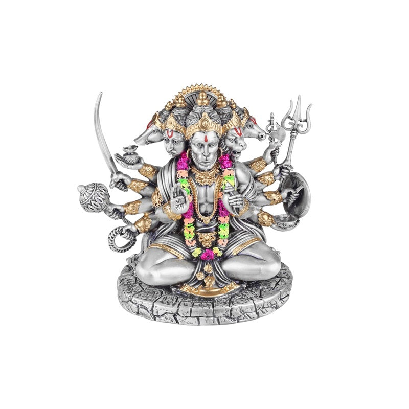 Panchmukhi Hanuman 5 inch Colored