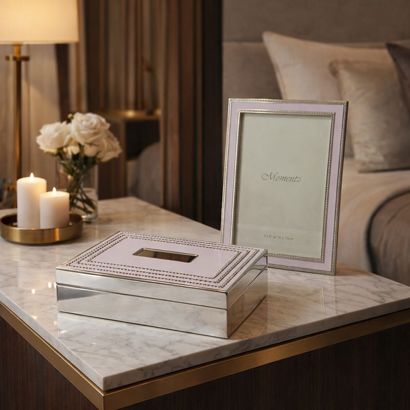 Classic Silver Photo Frame & Keepsake Box Set