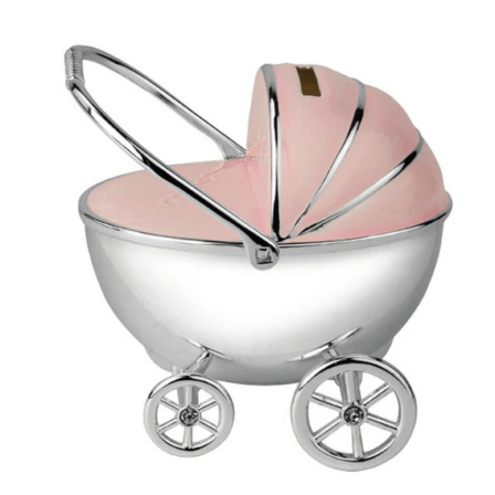 Baby Carriage Money Bank – Pink