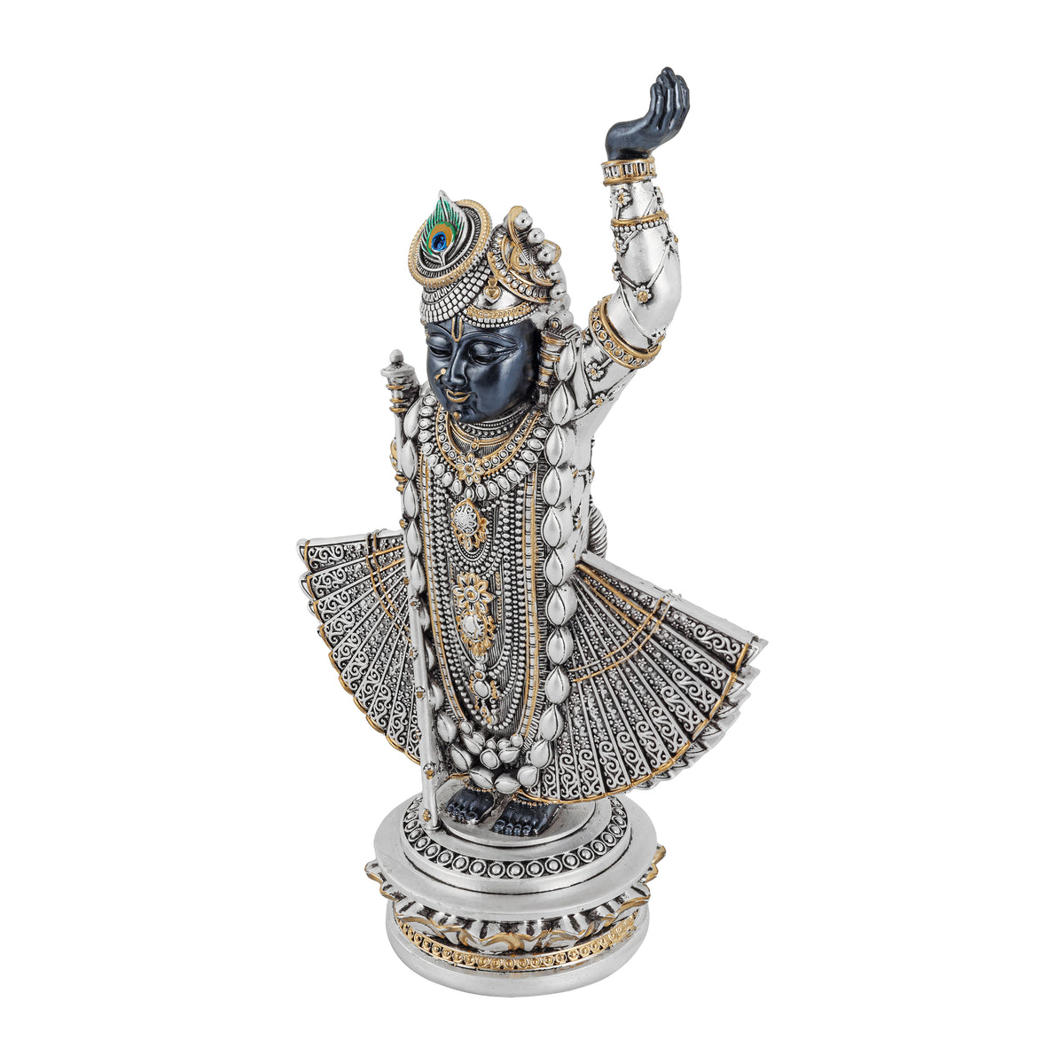 Embossed Lord Shrinath ji Black