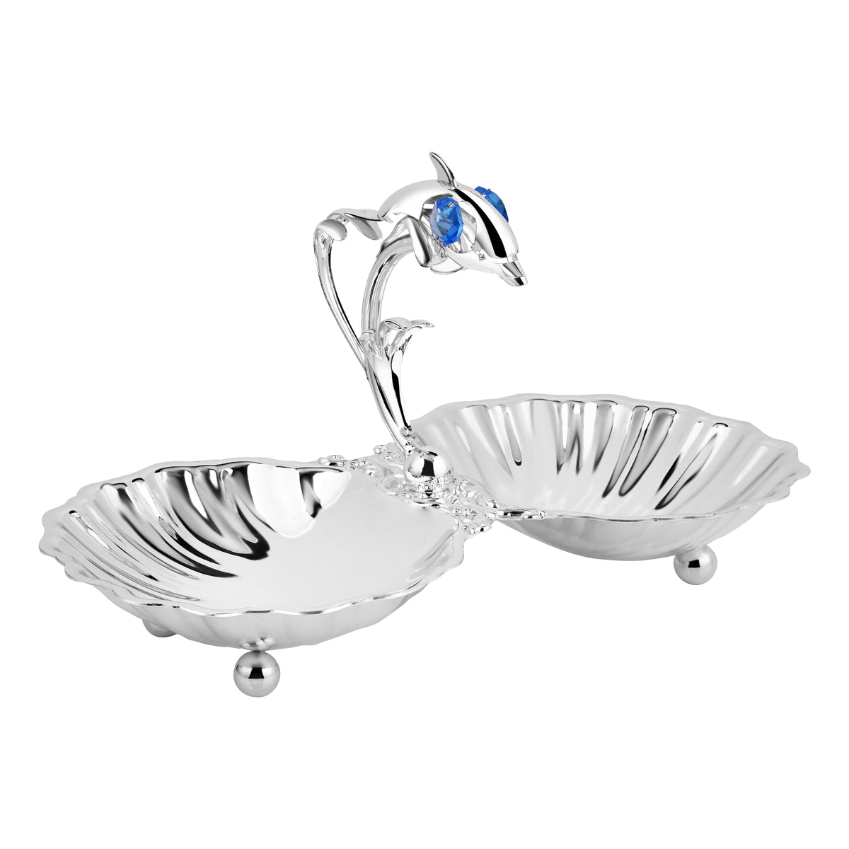 Dolphin Swarovski With 2 Serving Blue