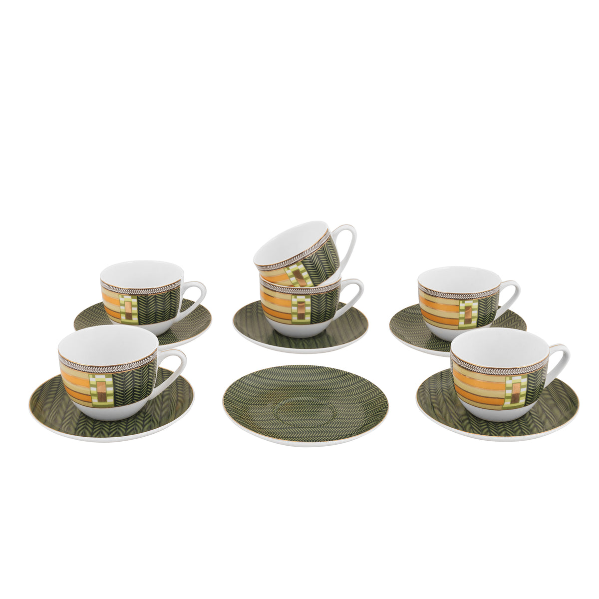 Forest Mosaic 12pcs Tea Set
