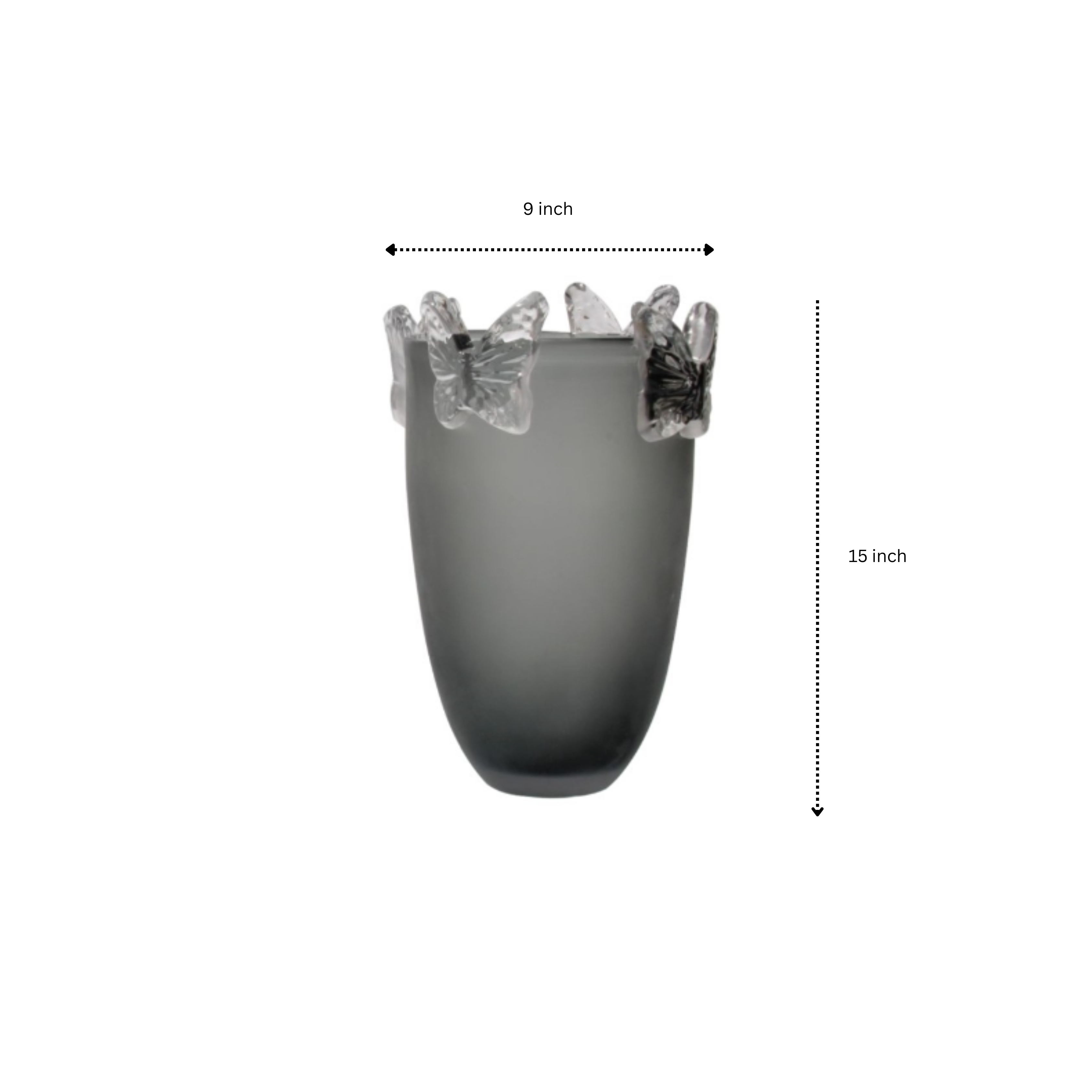 Crystal Butterfly Vase Frost Gary Large