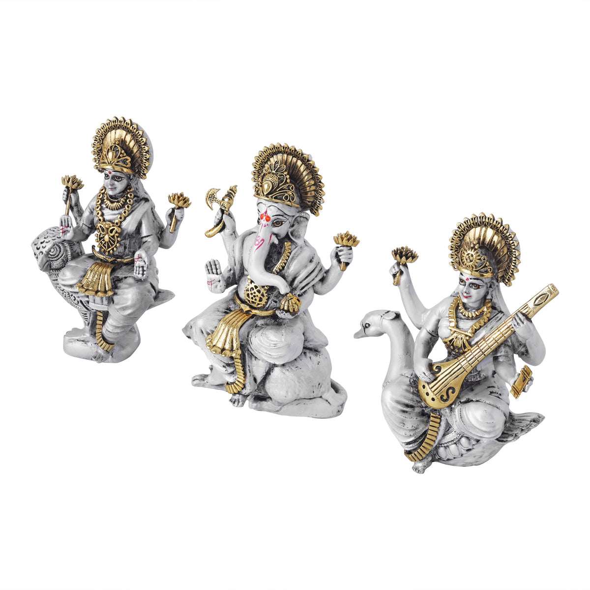 Divine Laxmi Ganesh Saraswati Dual Tone