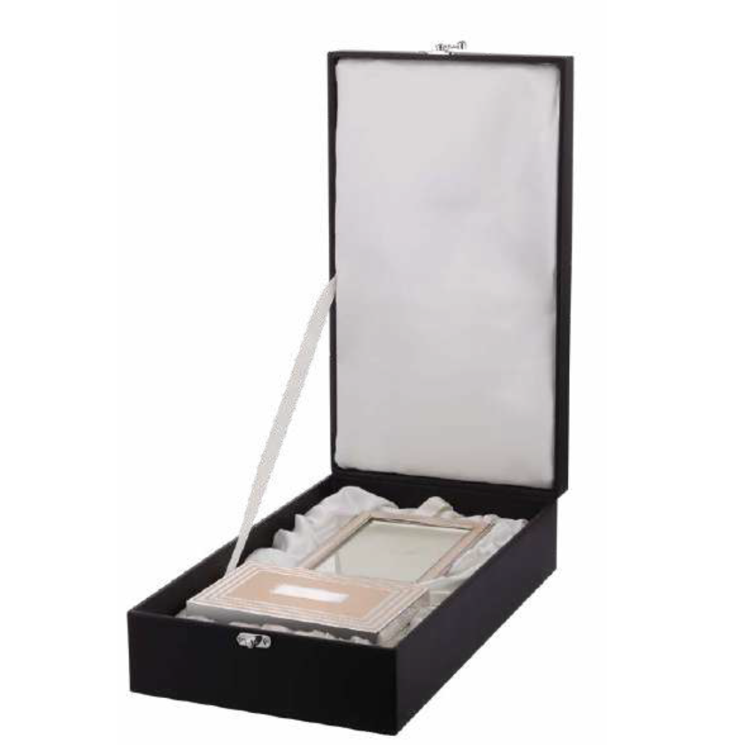 Classic Silver Photo Frame & Keepsake Box Set