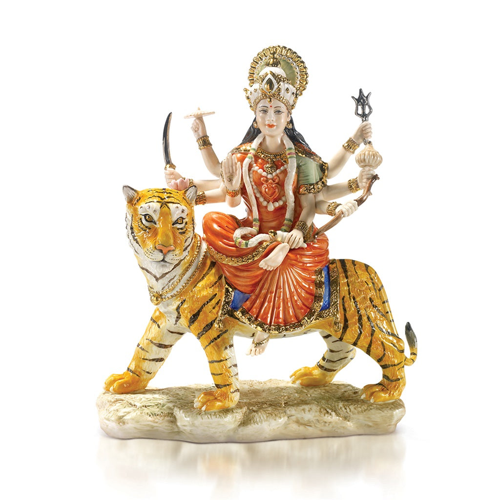 Porc. Maa Durga (H-36 cm)- Colored