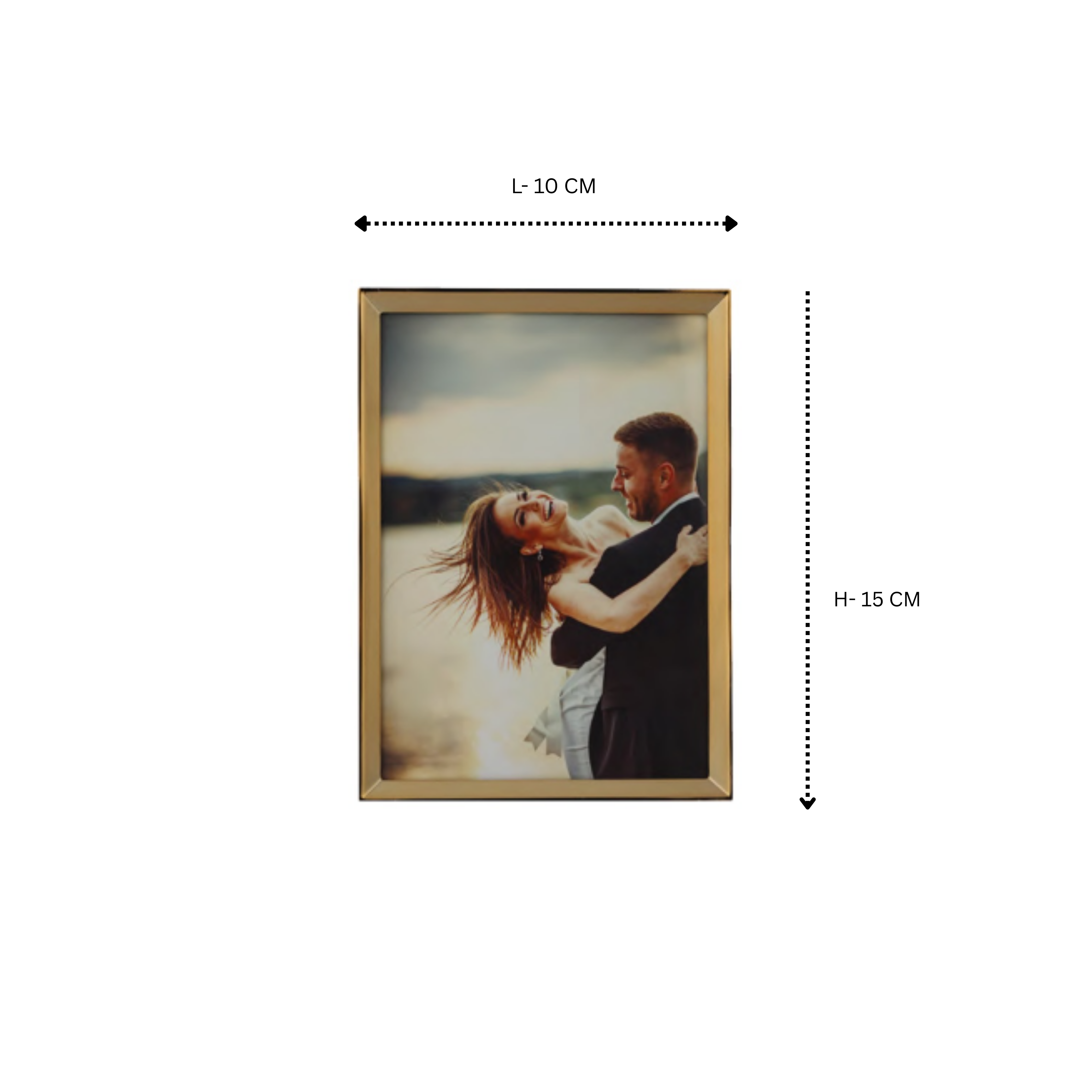 Edgy Photoframe Small - 4*6 inches - golden
