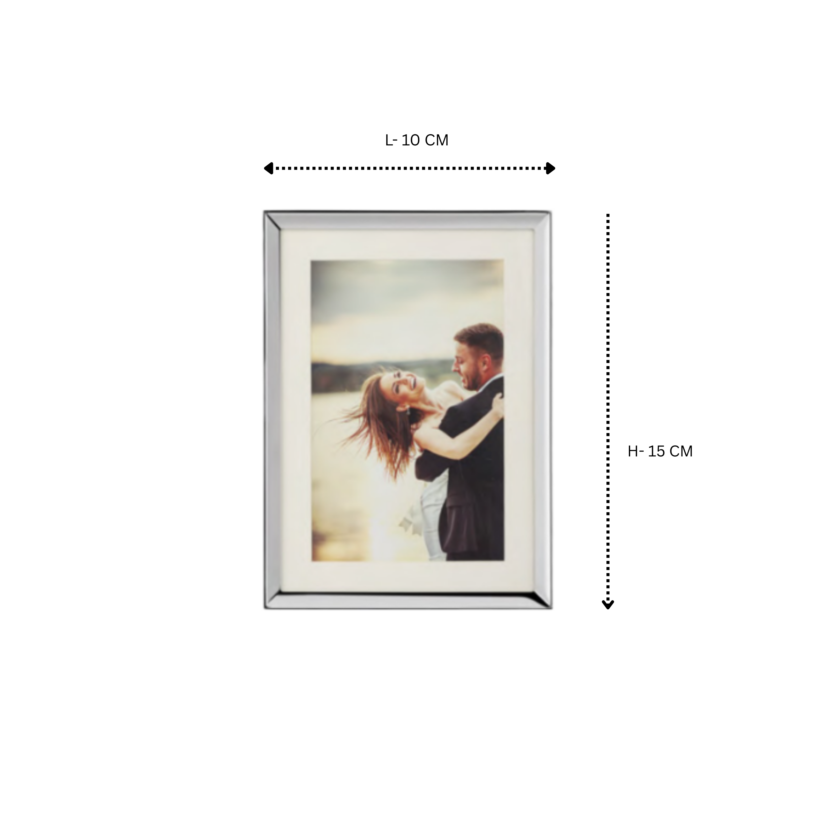 Edgy Photoframe Small - 4*6 inches- silver