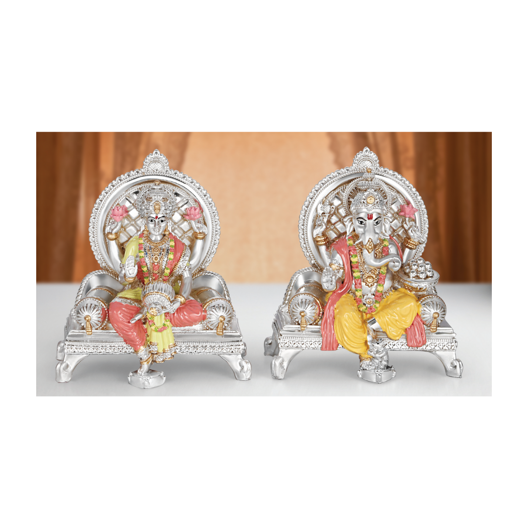 Singhasan Laxmi Ganesha 21 cm