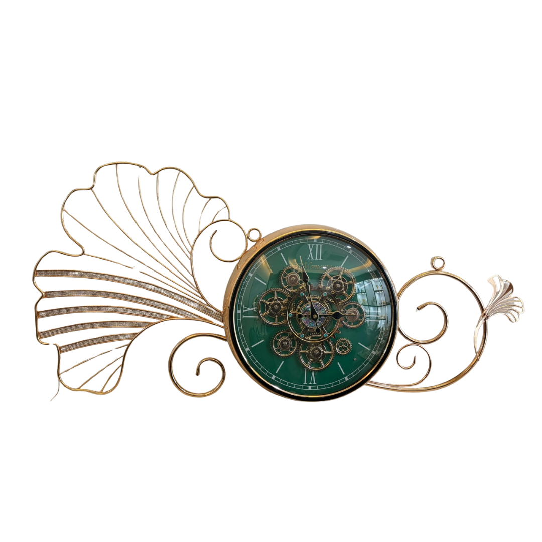 Timeless Bloom Wall Clock- Orange