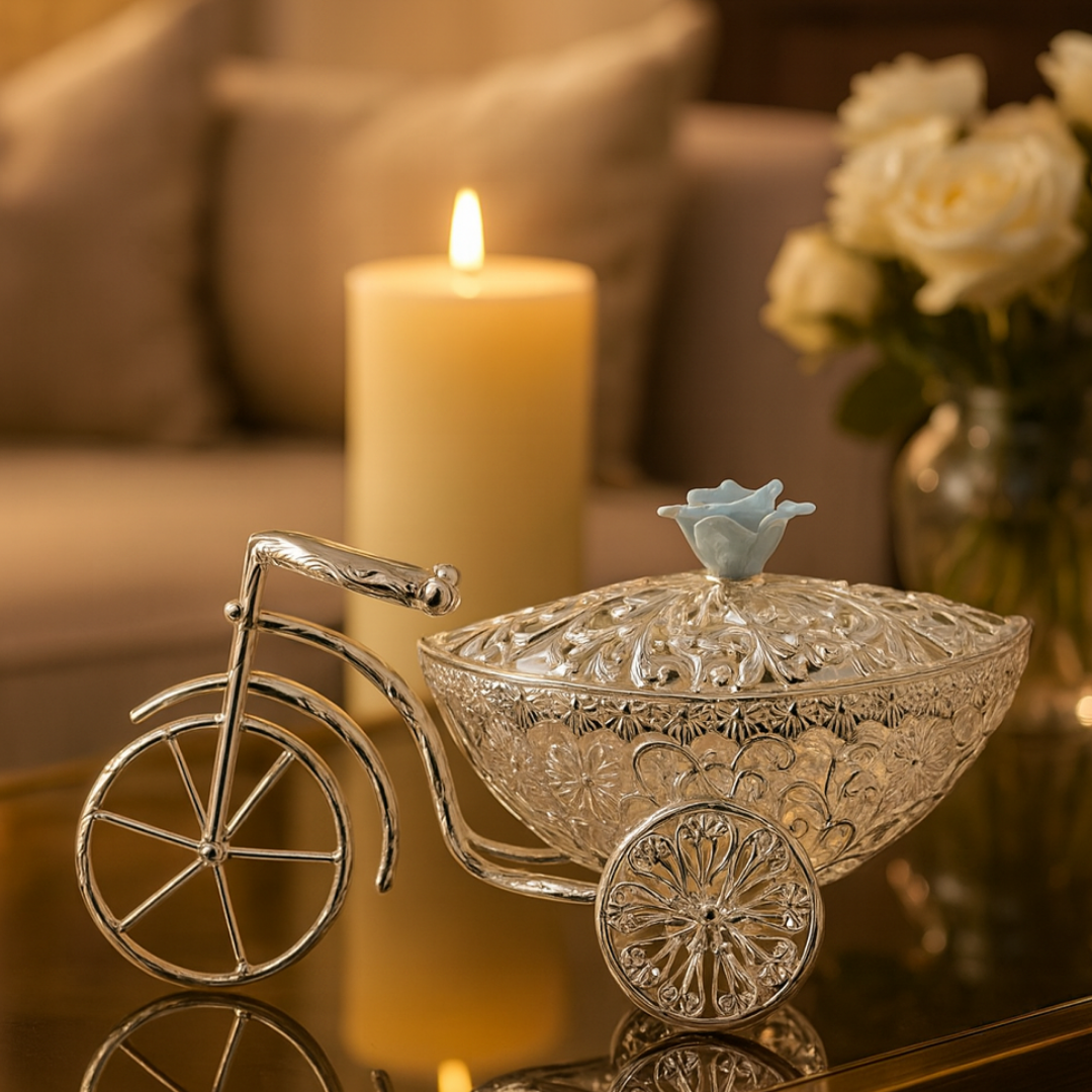 Floral Cycle Basket-Blue Rose