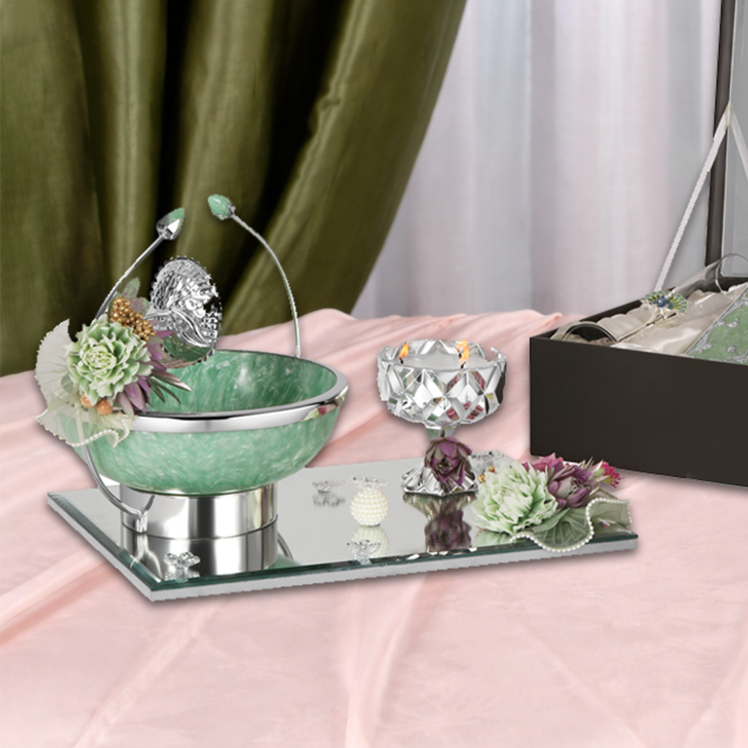 Elegant Gift Set with Decorative Bowl & Keepsake Box