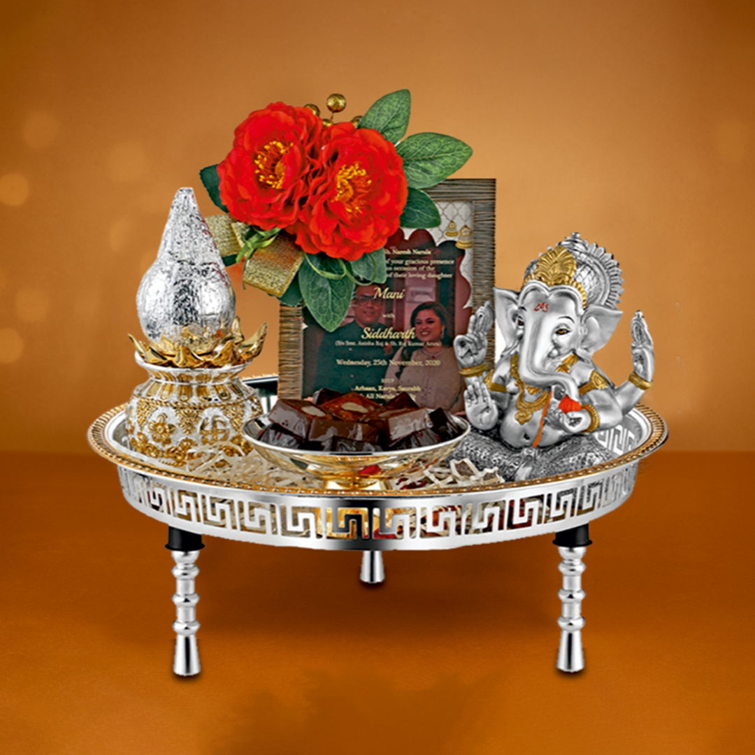 Regal Silver-Plated Wedding Invitation Tray