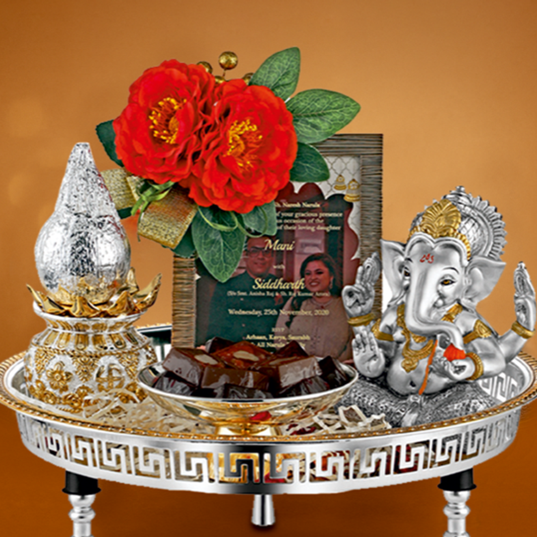 Regal Silver-Plated Wedding Invitation Tray