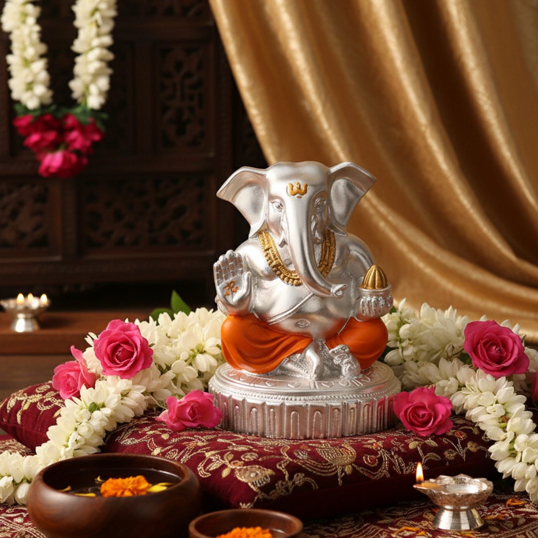 Small Ganesha Matt + Color (h-10 cm)