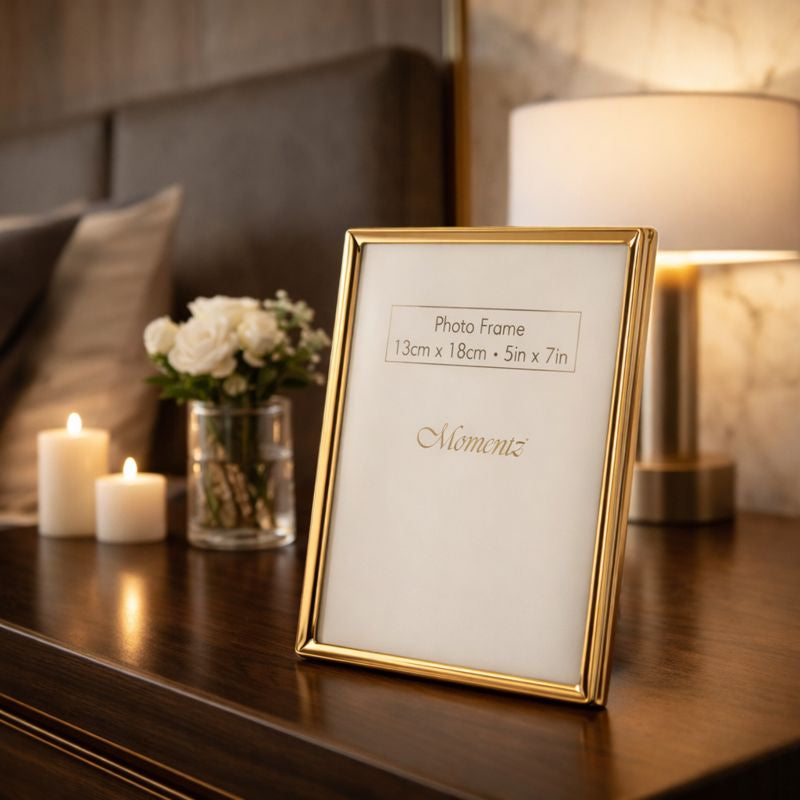 Striped Photoframe Medium - 5*7 inches- Golden