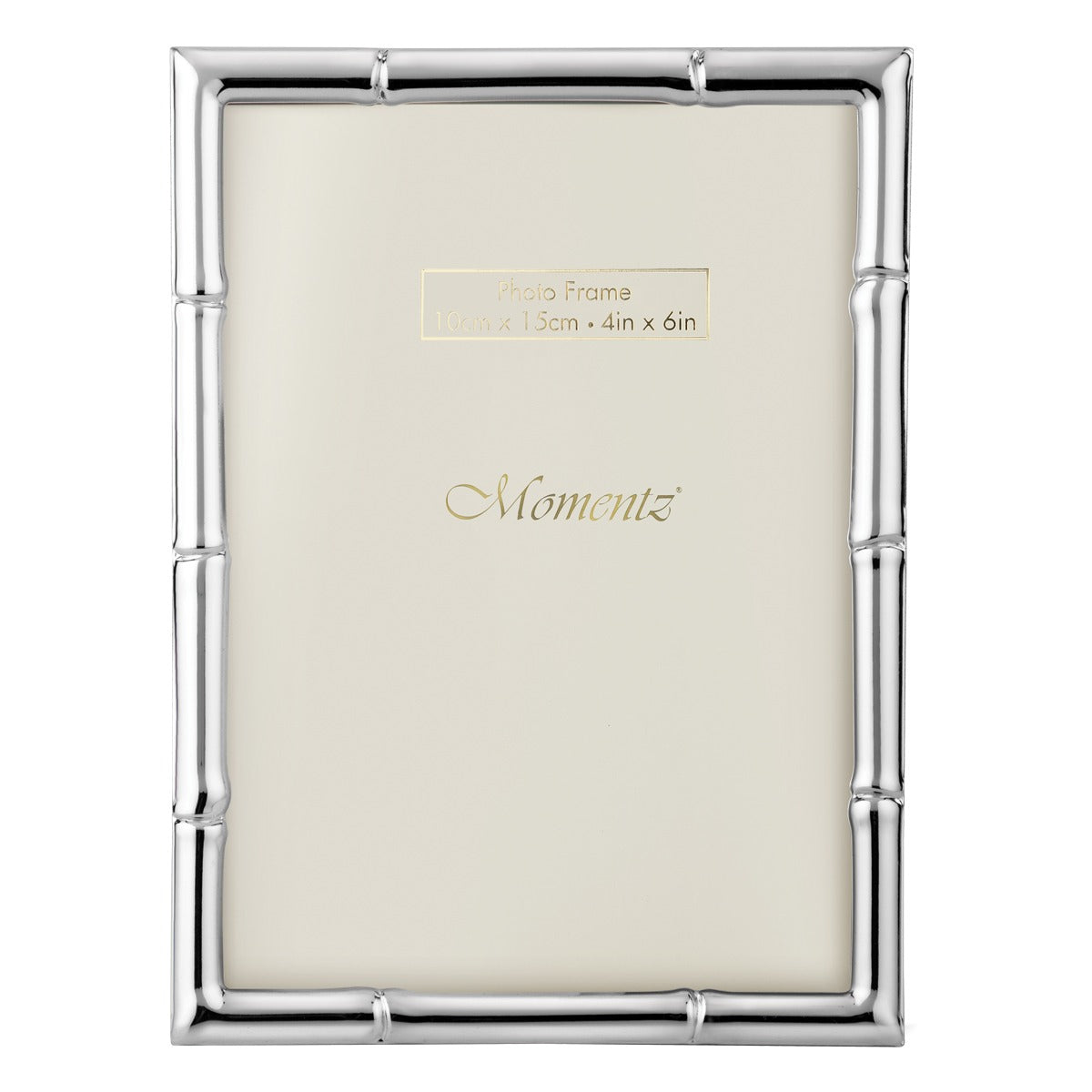 Bamboo-Inspired Silver-Plated Photo Frame – 4x6 inch