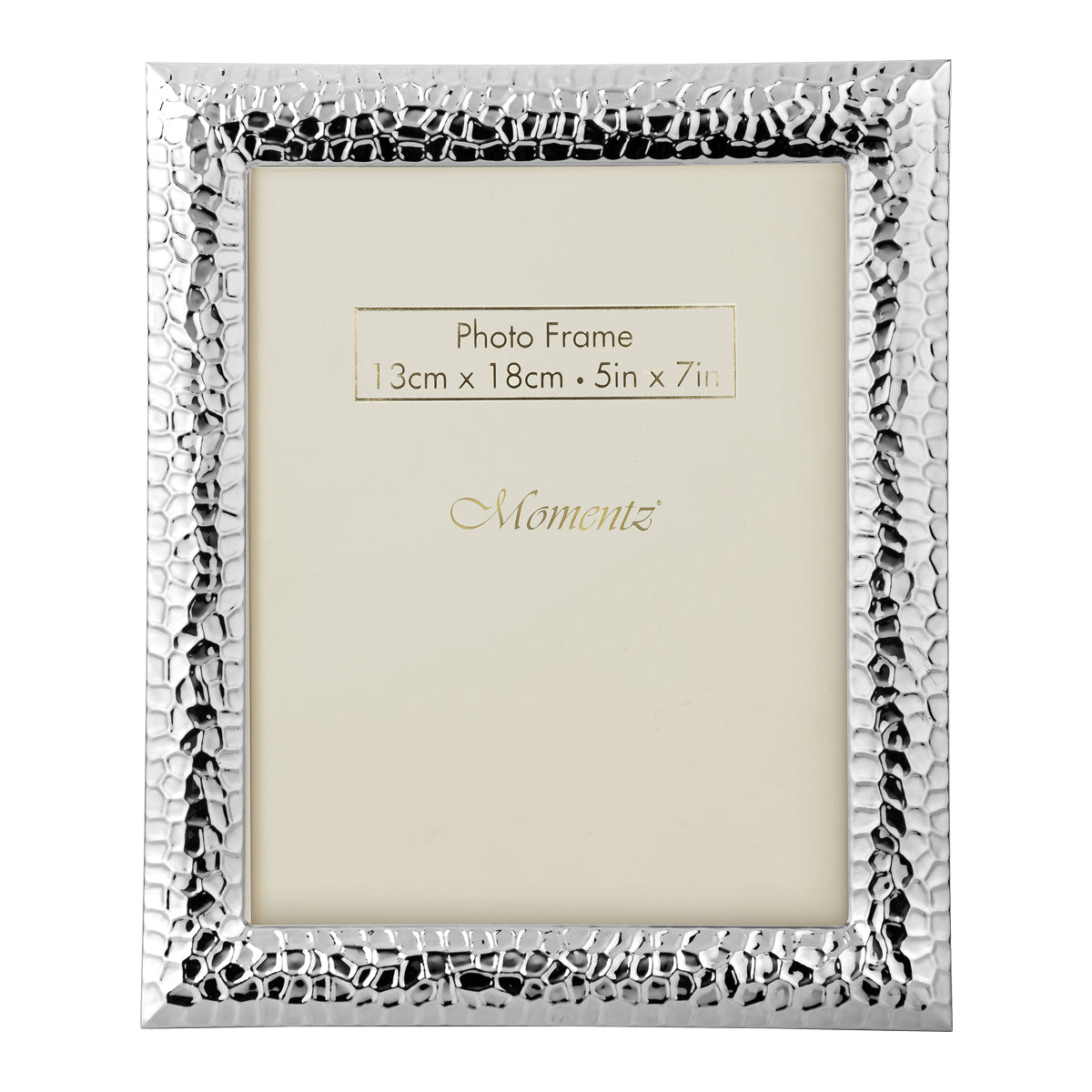 Hammered Design Photoframe - silver