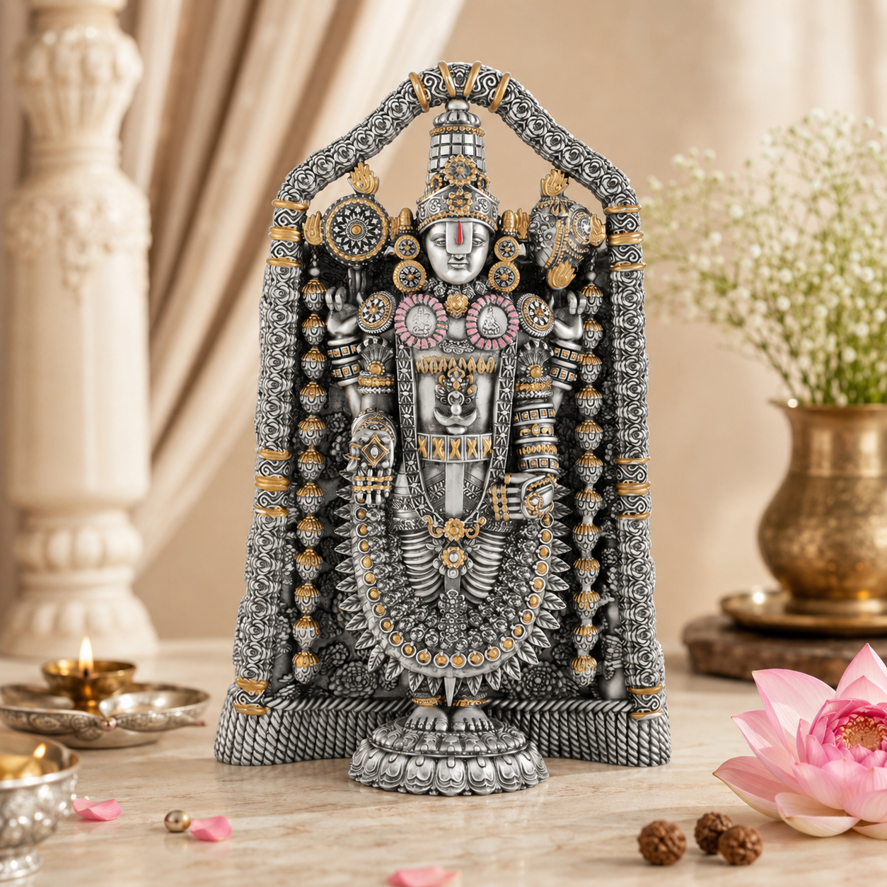 Shree Balaji Ornamented Idol