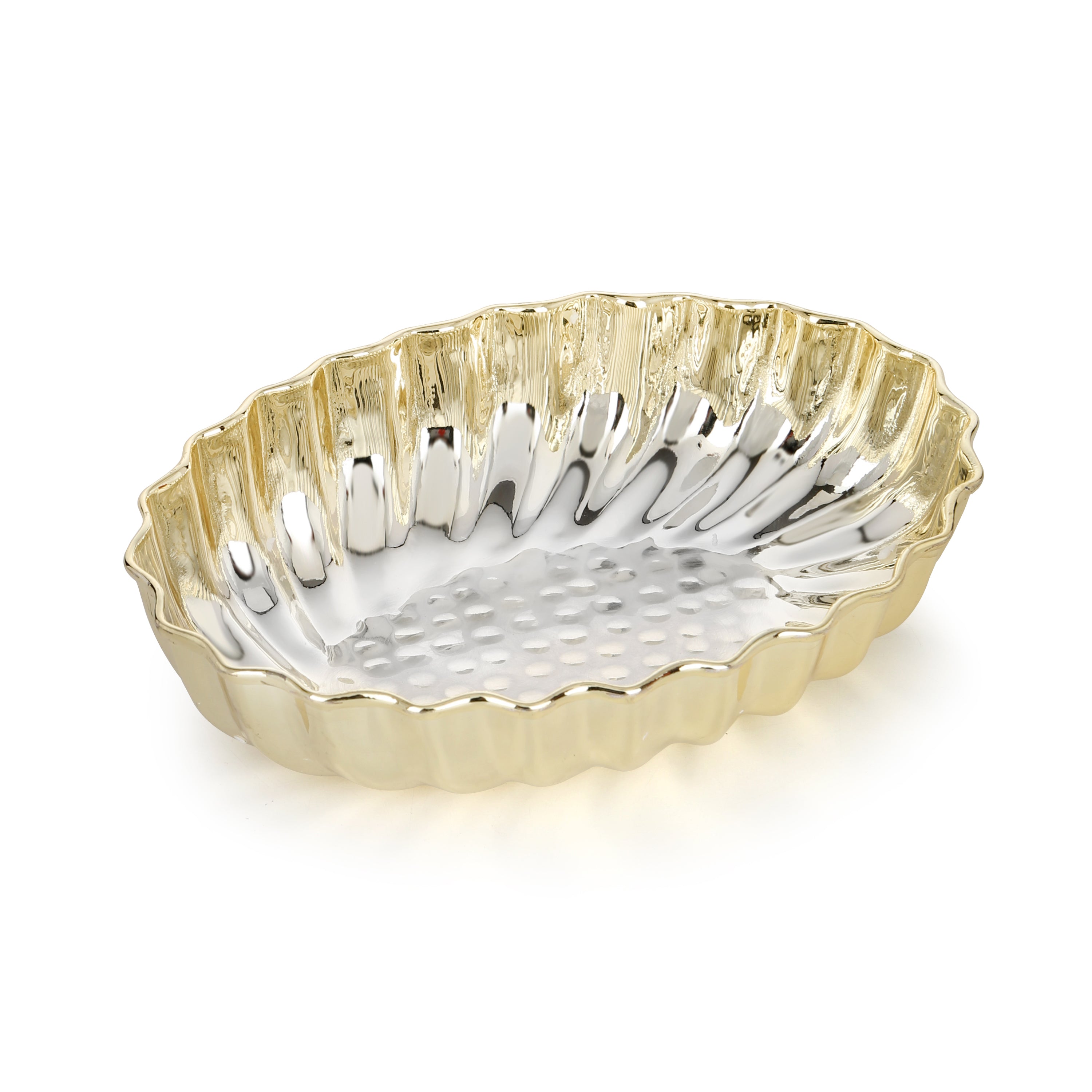 Crystal Leaf Bowl Dual Tone