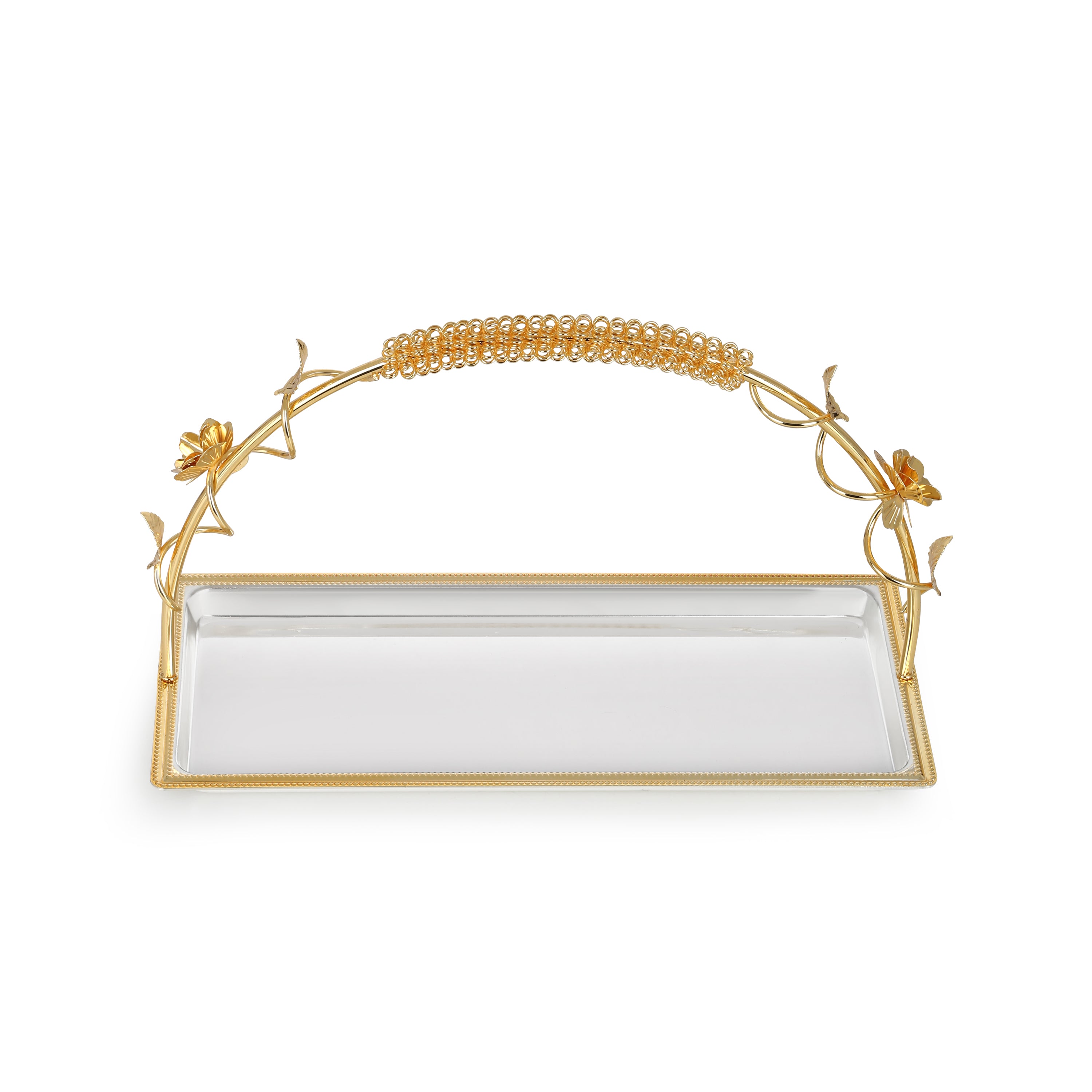 Flower Design Rectangle Basket