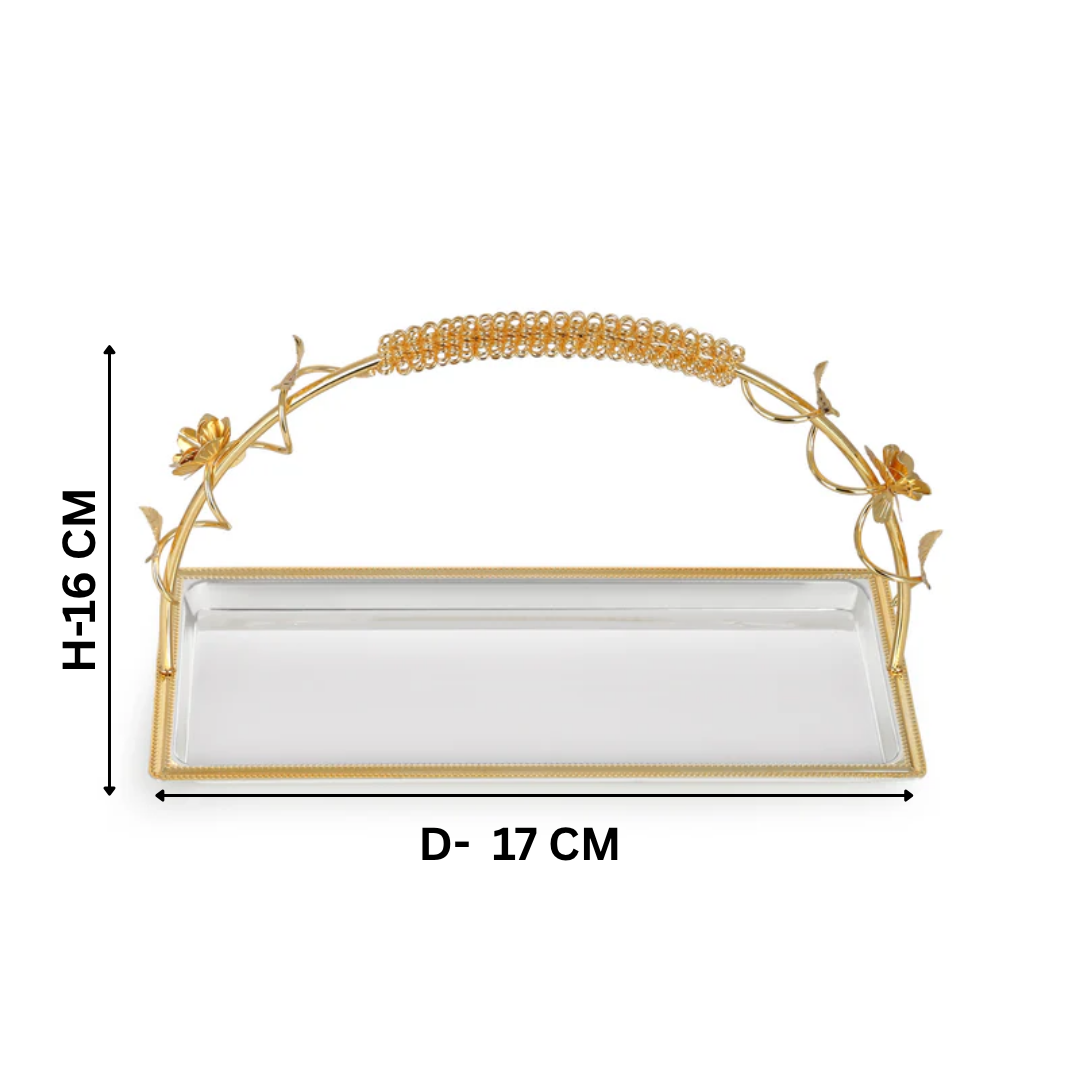 Flower Design Rectangle Basket