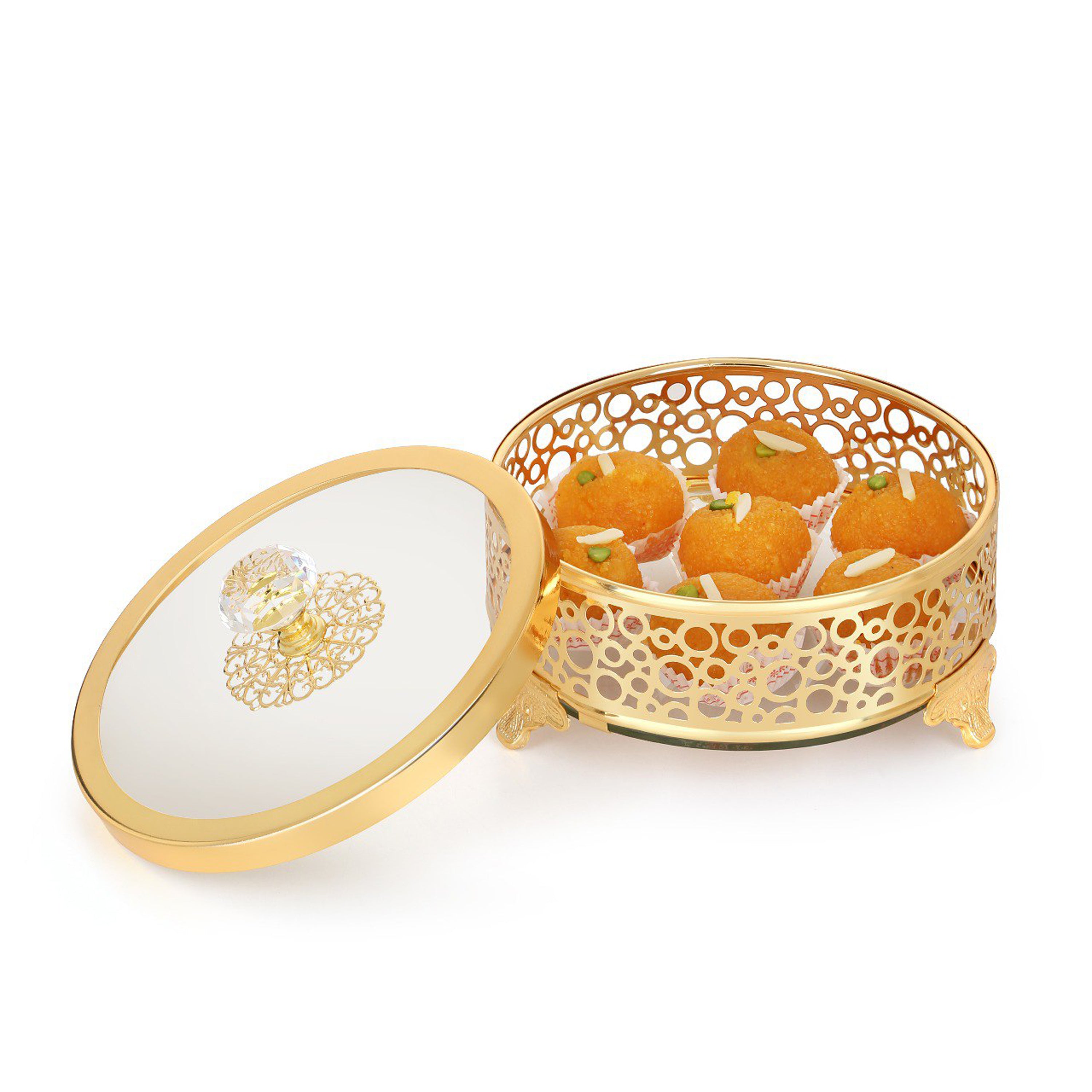 Round Meethai Box with Lid