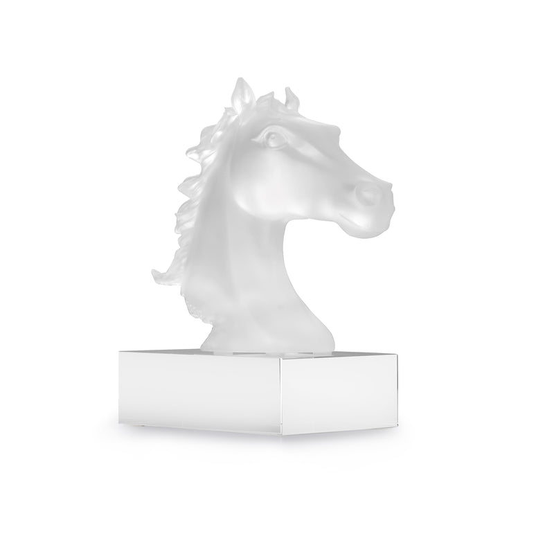 Enchanting Crystal Horse Head Sculpture (H-15CM)