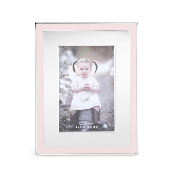 Baby Photo Frame - Silver Pink