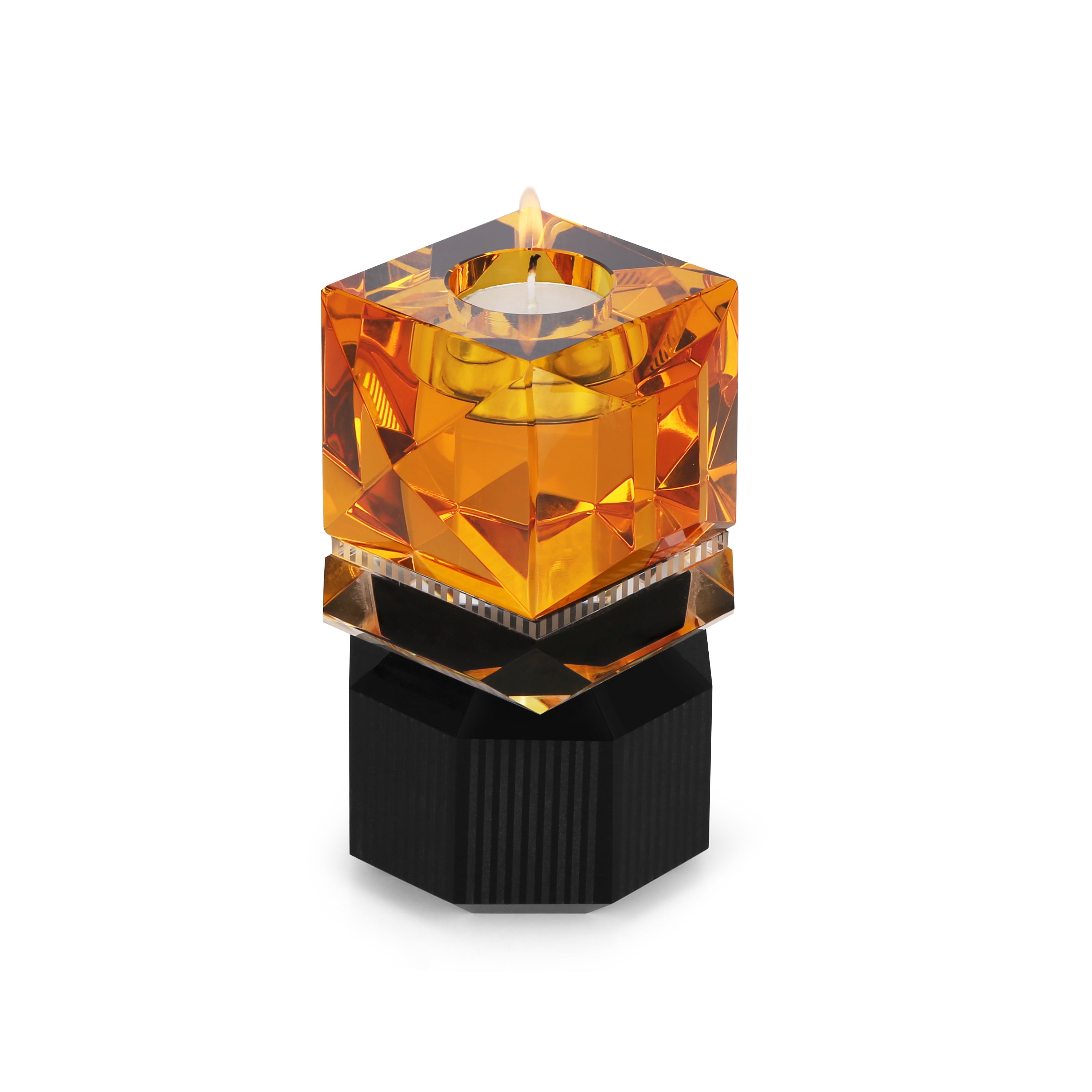 Radiant Crystal Candle Holder
