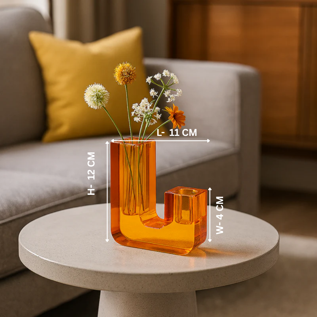 Artistic Amber Crystal Holder