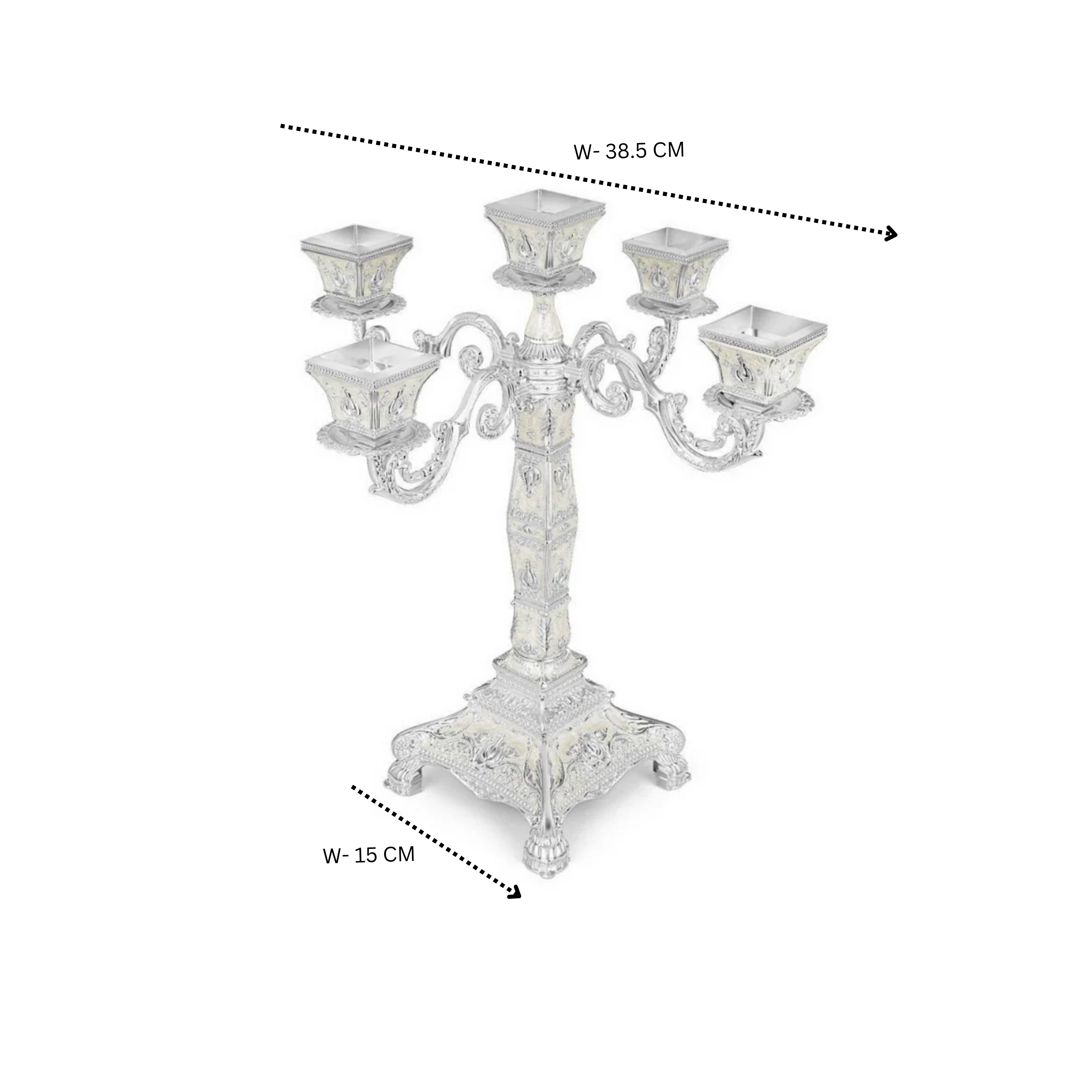 5 in 1 Candle Stand white