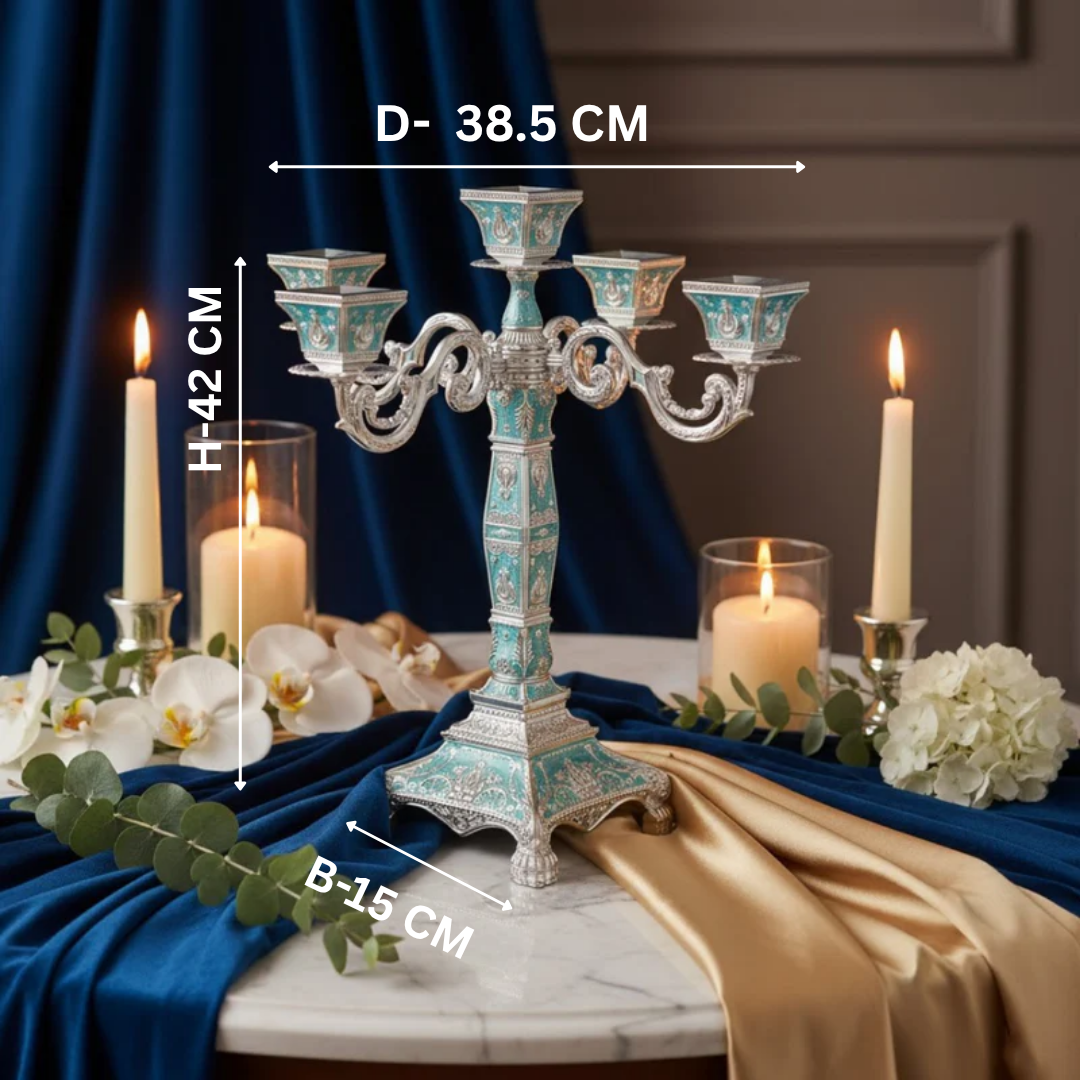 5 in 1 Candle Stand blue