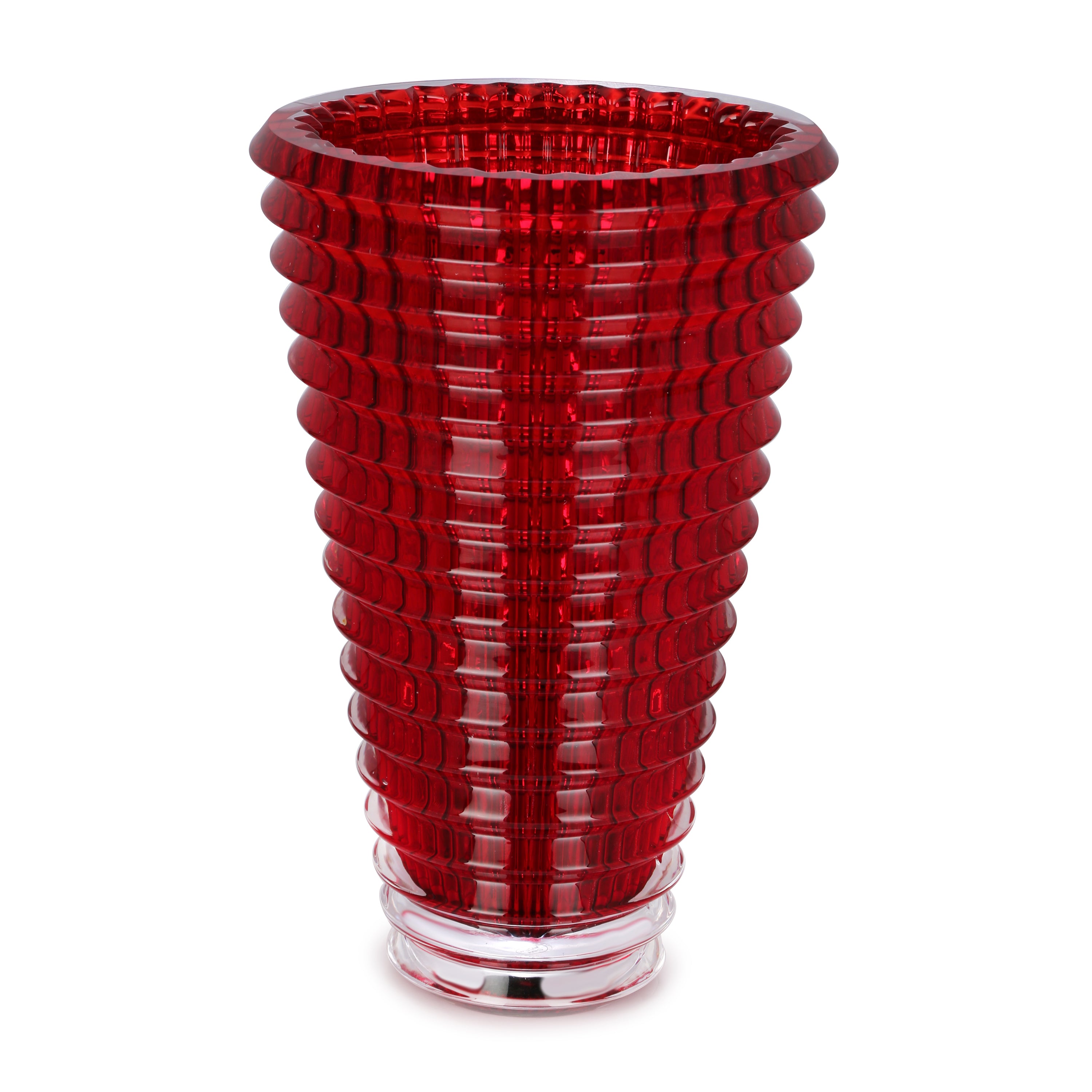 Crystal Ruby Vase (L) (H-34CM)