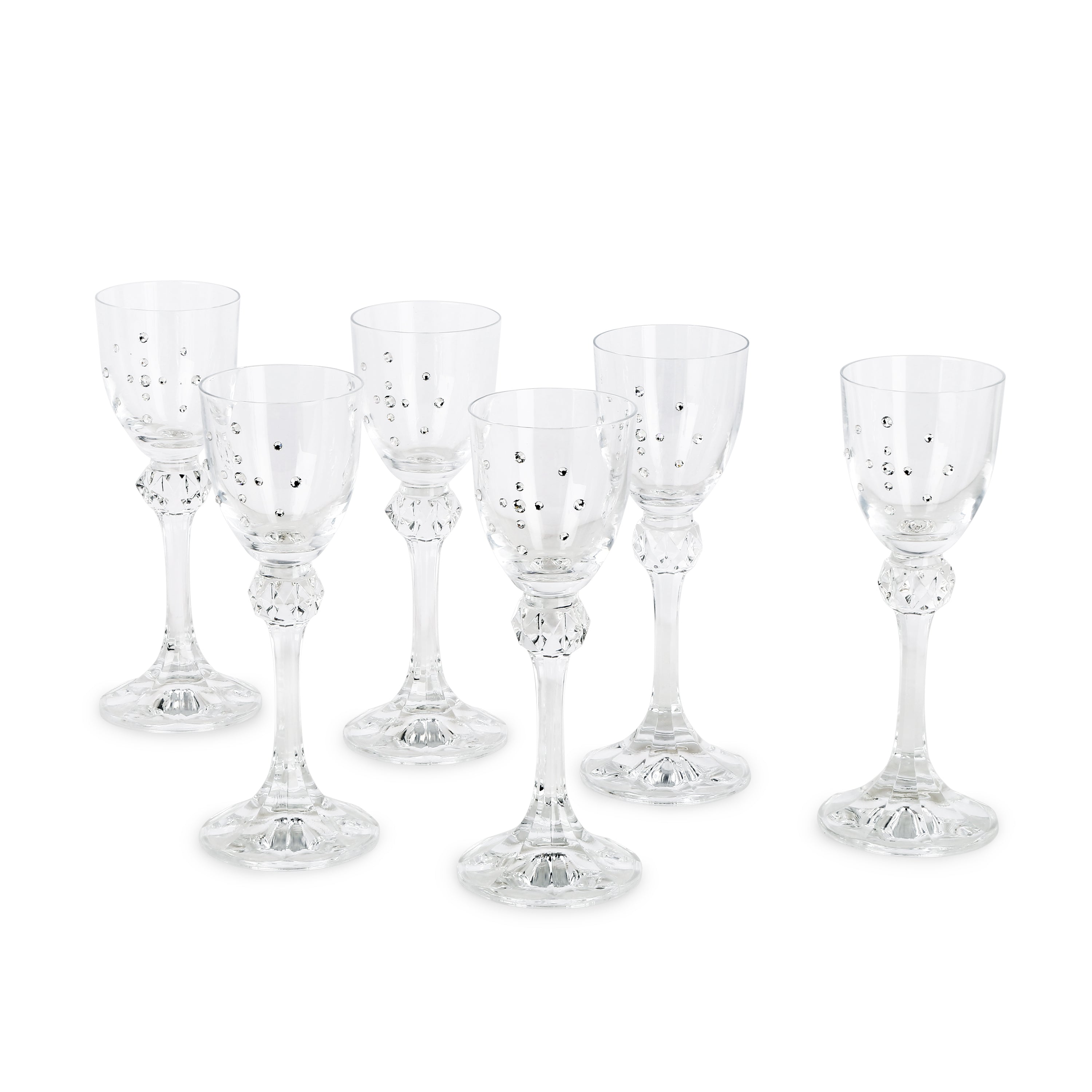 Set of 6 Swarovski Shot champagne Glasses CLEAR NA