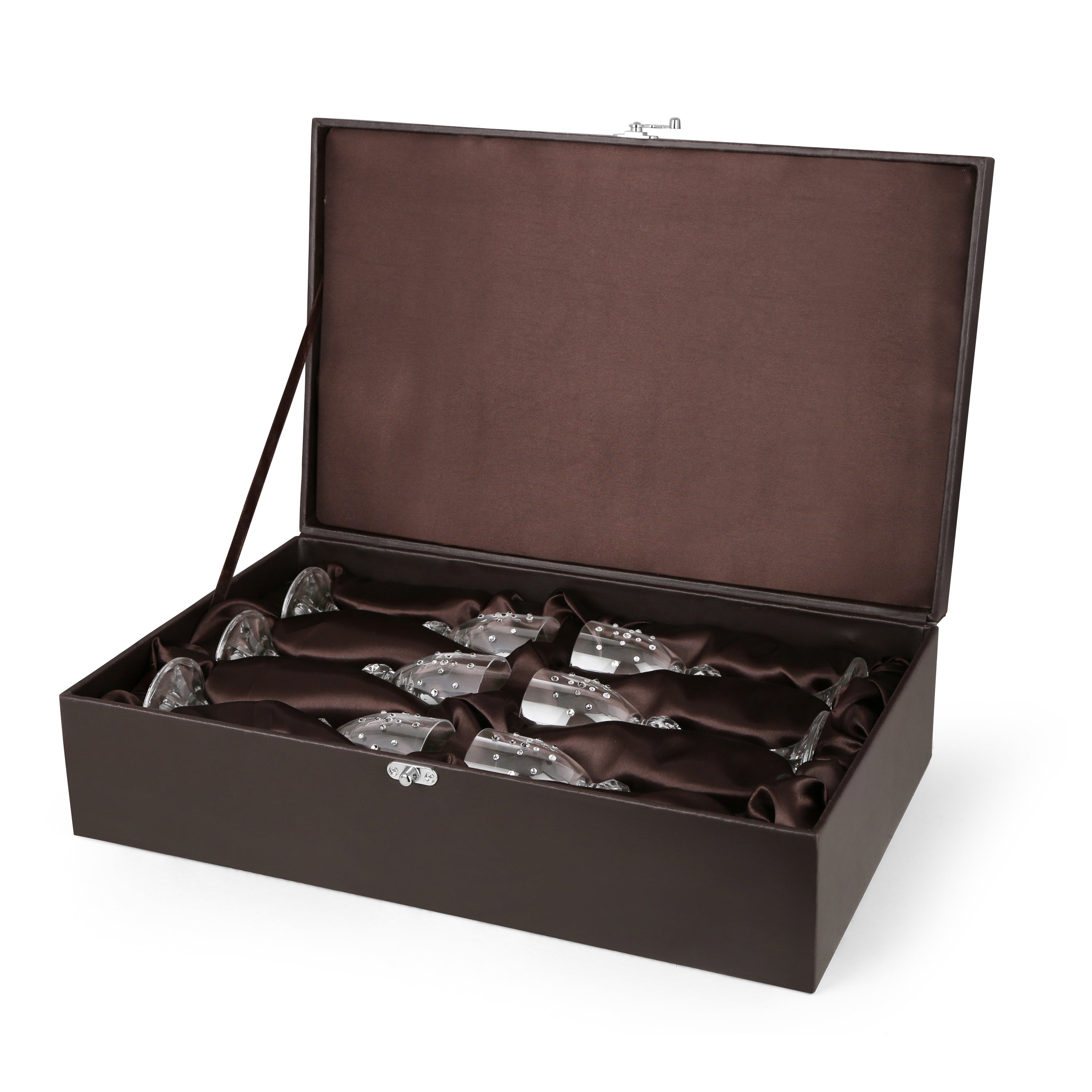 Set of 6 Swarovski Shot champagne Glasses CLEAR NA