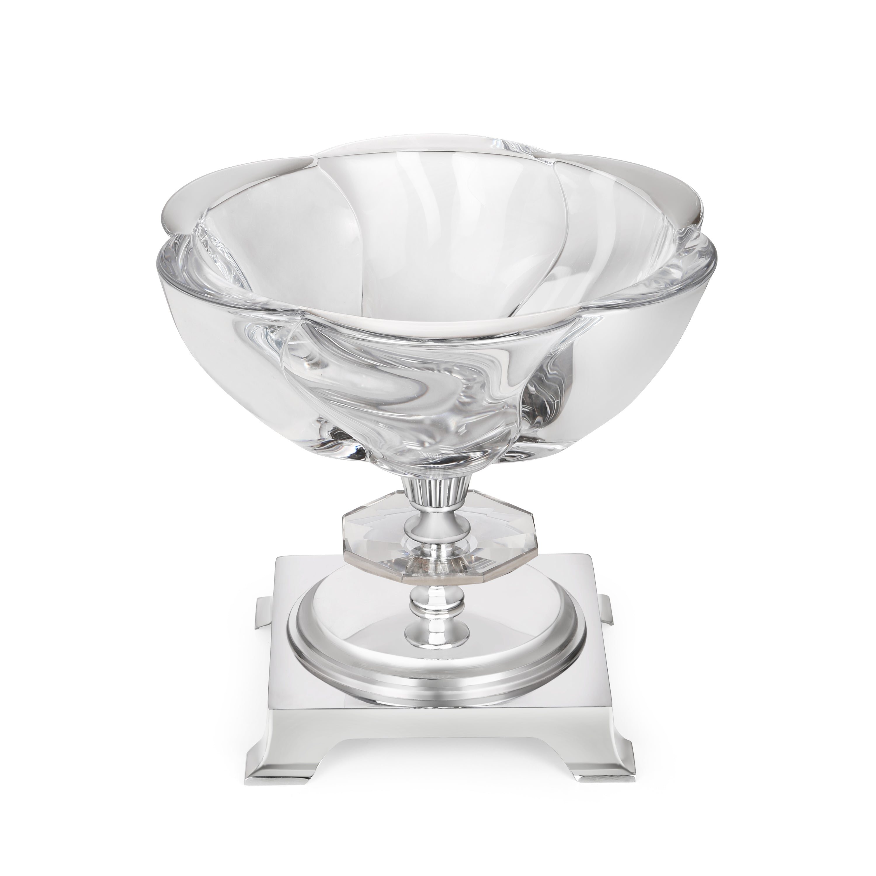 Vase with Silver Metal Base