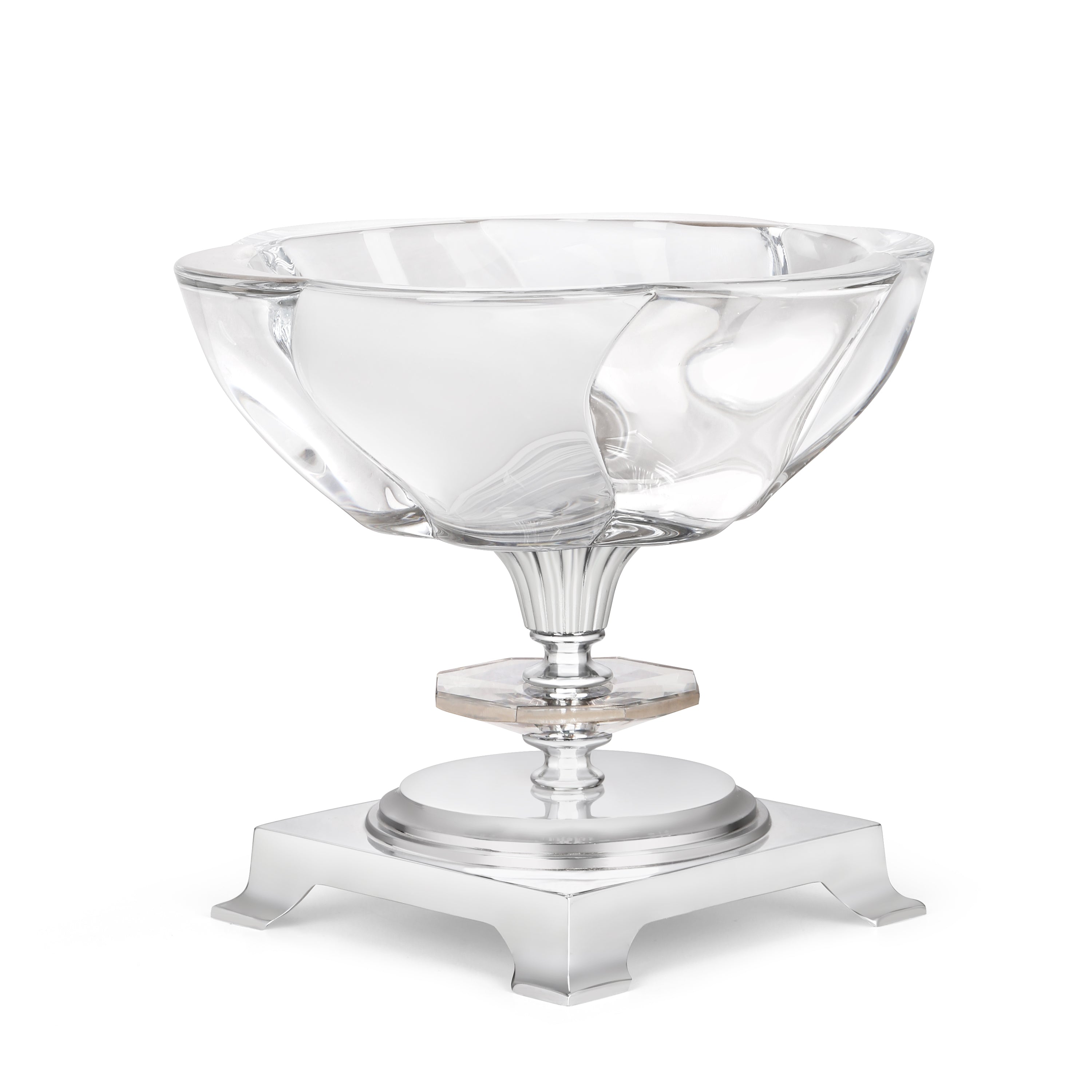 Vase with Silver Metal Base