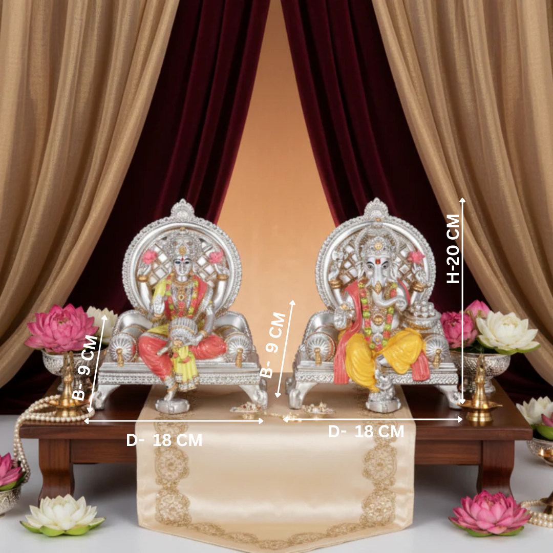 Singhasan Laxmi Ganesha Idol