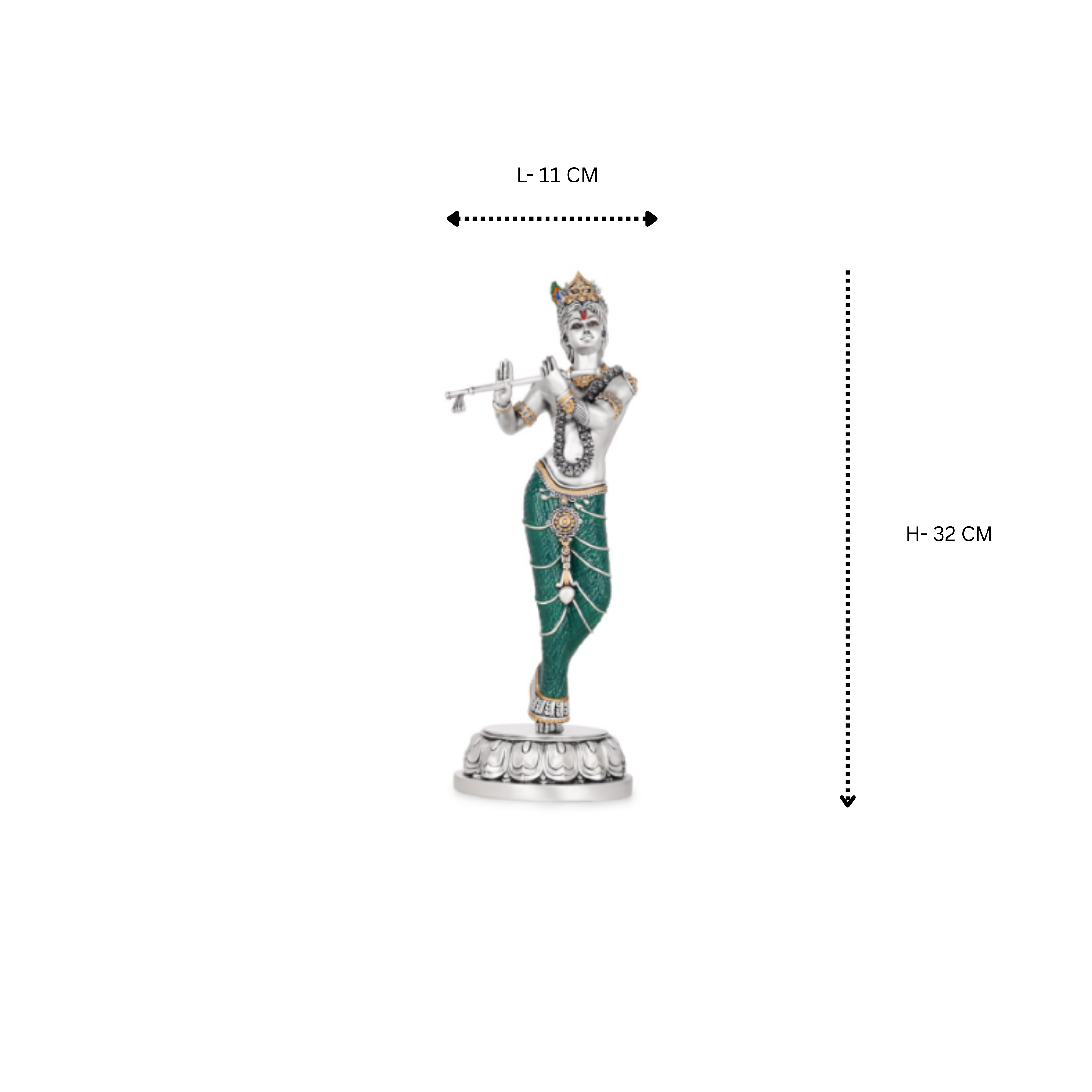 STANDING KRISHNA GREEN