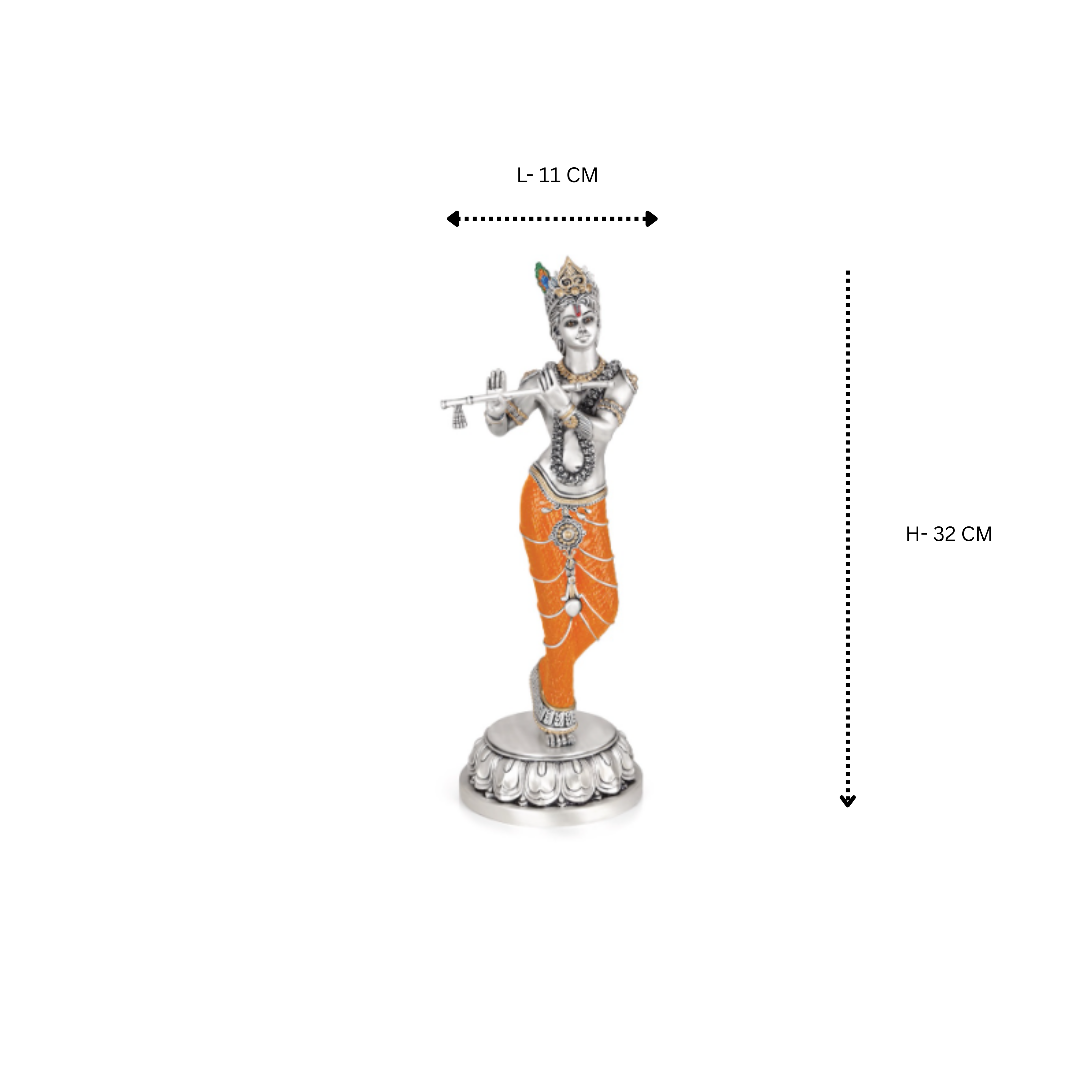 STANDING KRISHNA ORANGE